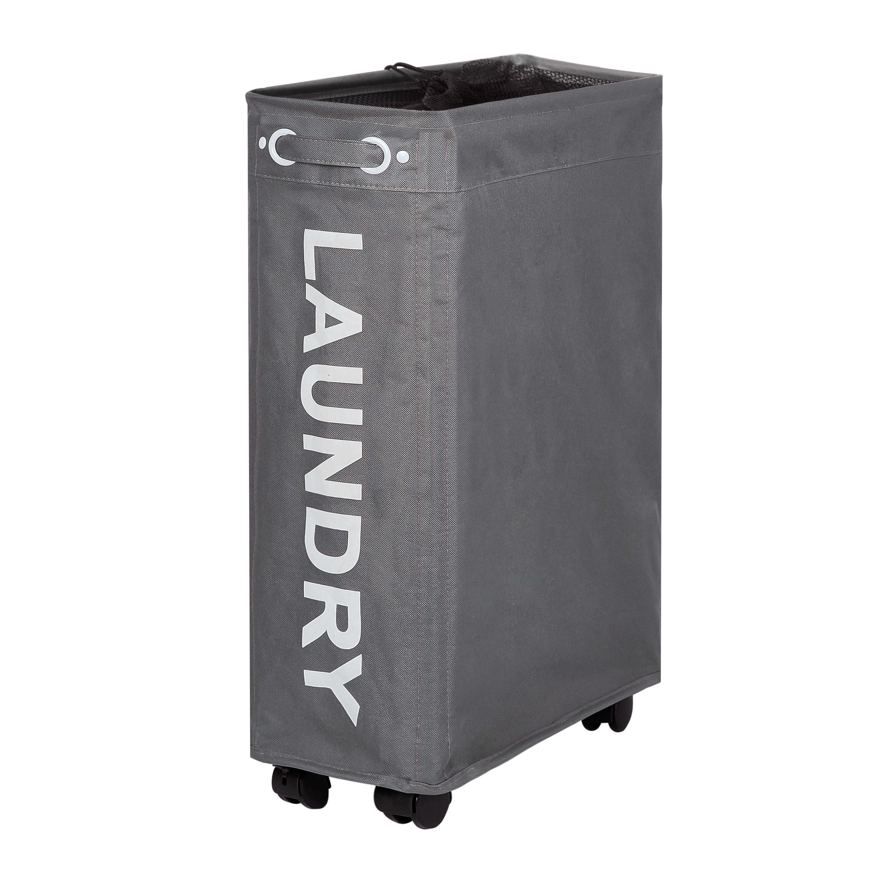 Cesto de ropa roller hamper gris / plata 40 l