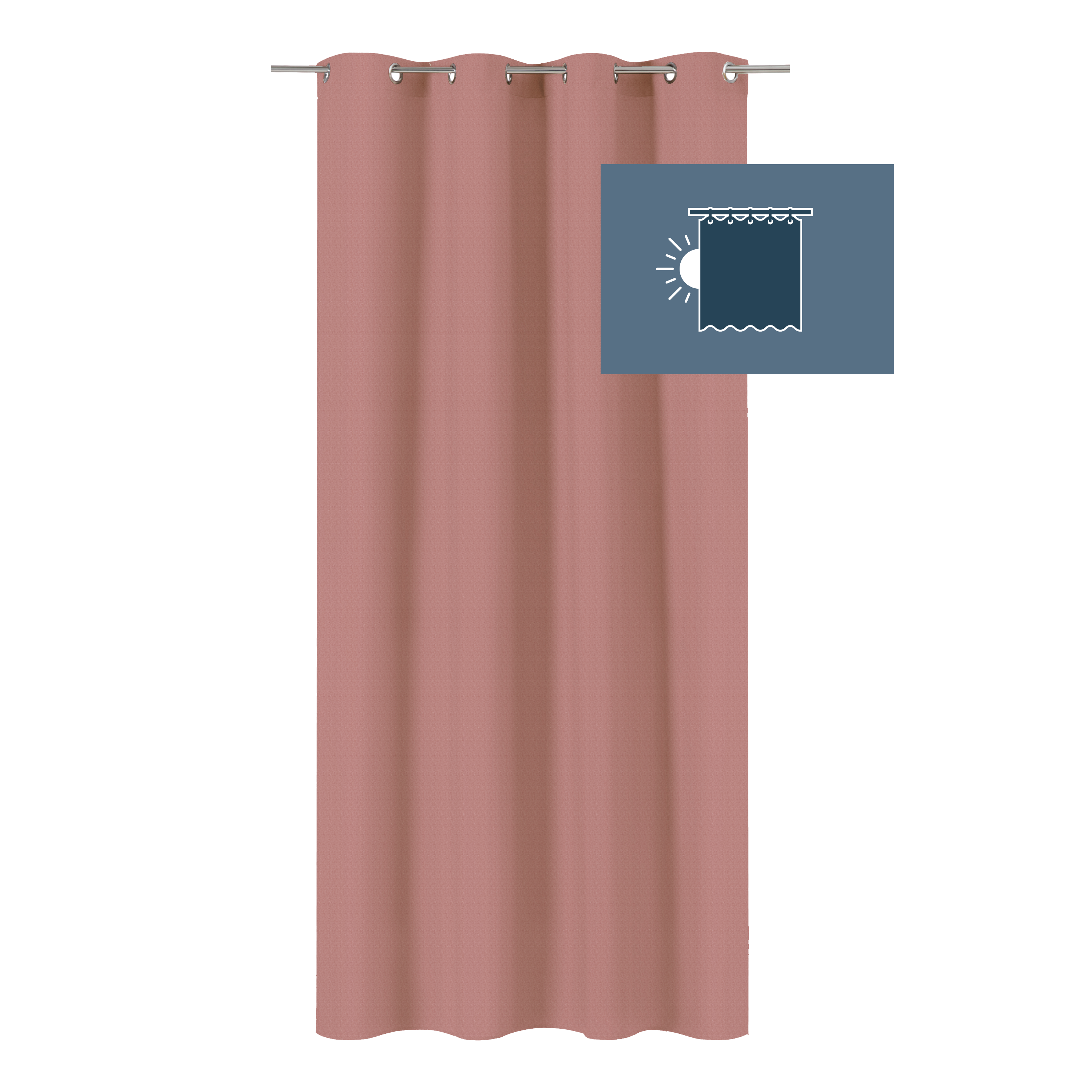 Zasłona zaciemniajaca Annalise różowa 140 x 280 na przelotkach Inspire - 12