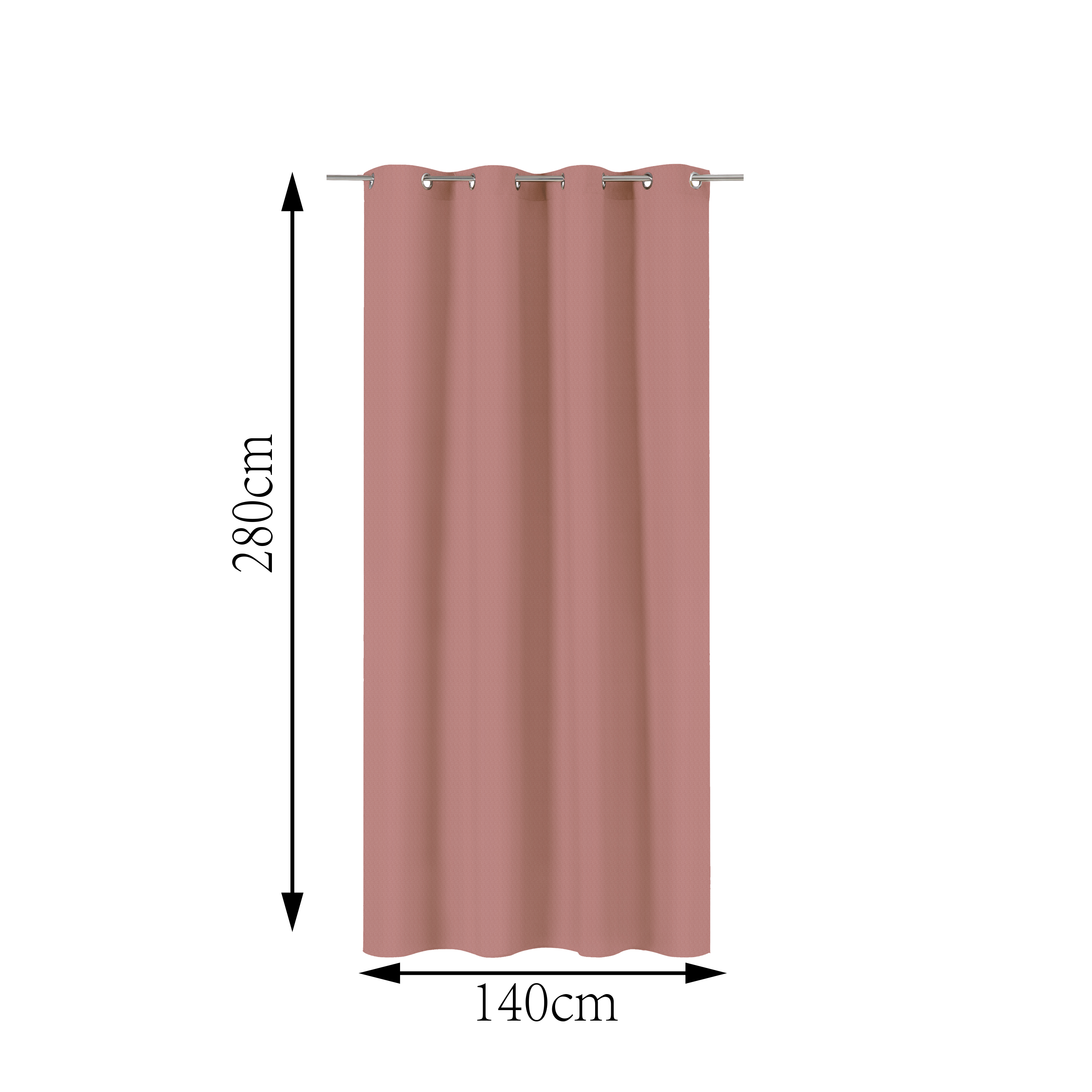 Zasłona zaciemniajaca Annalise różowa 140 x 280 na przelotkach Inspire - 11