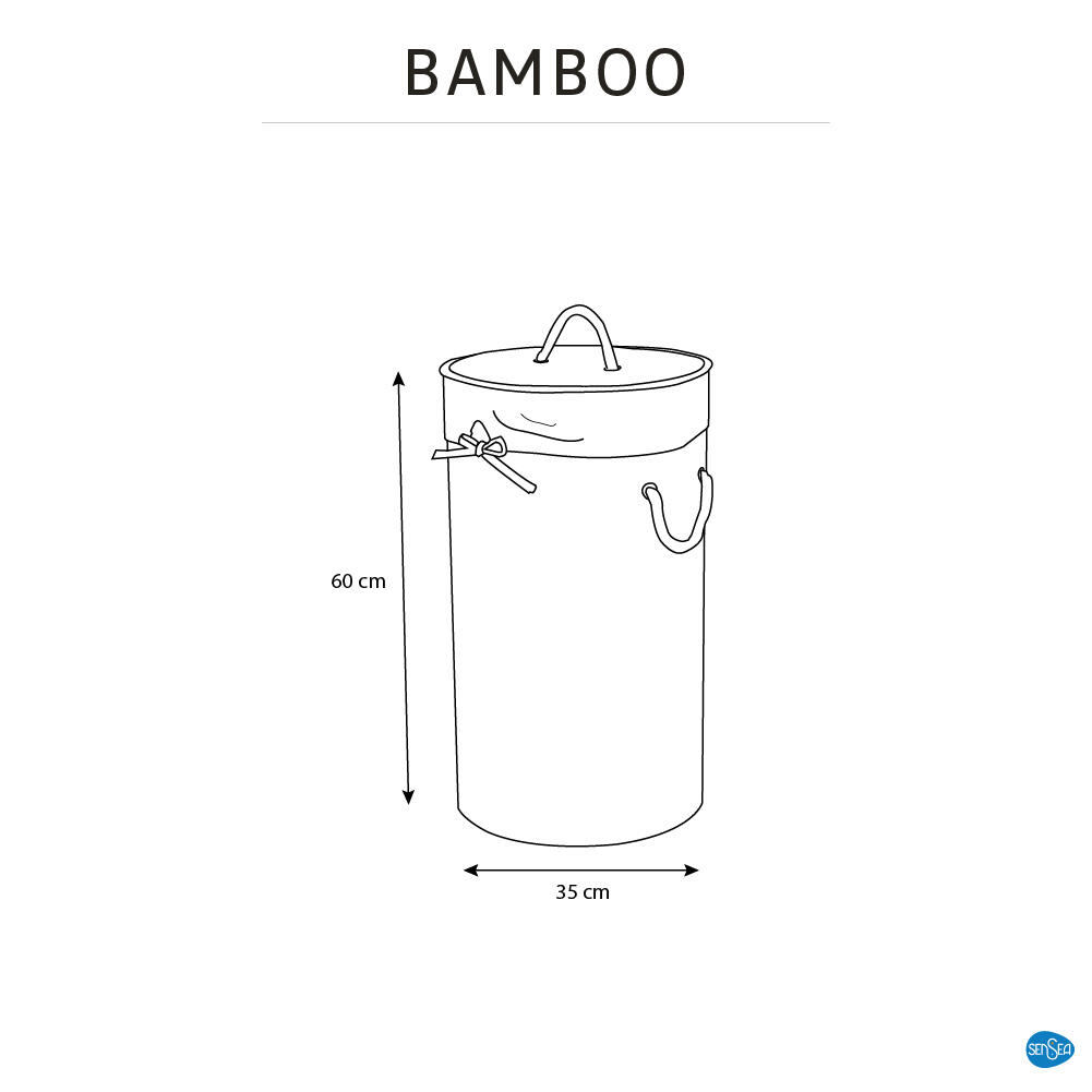 Panier à linge l.35 x H.60 x P.35 cm SENSEA - 5