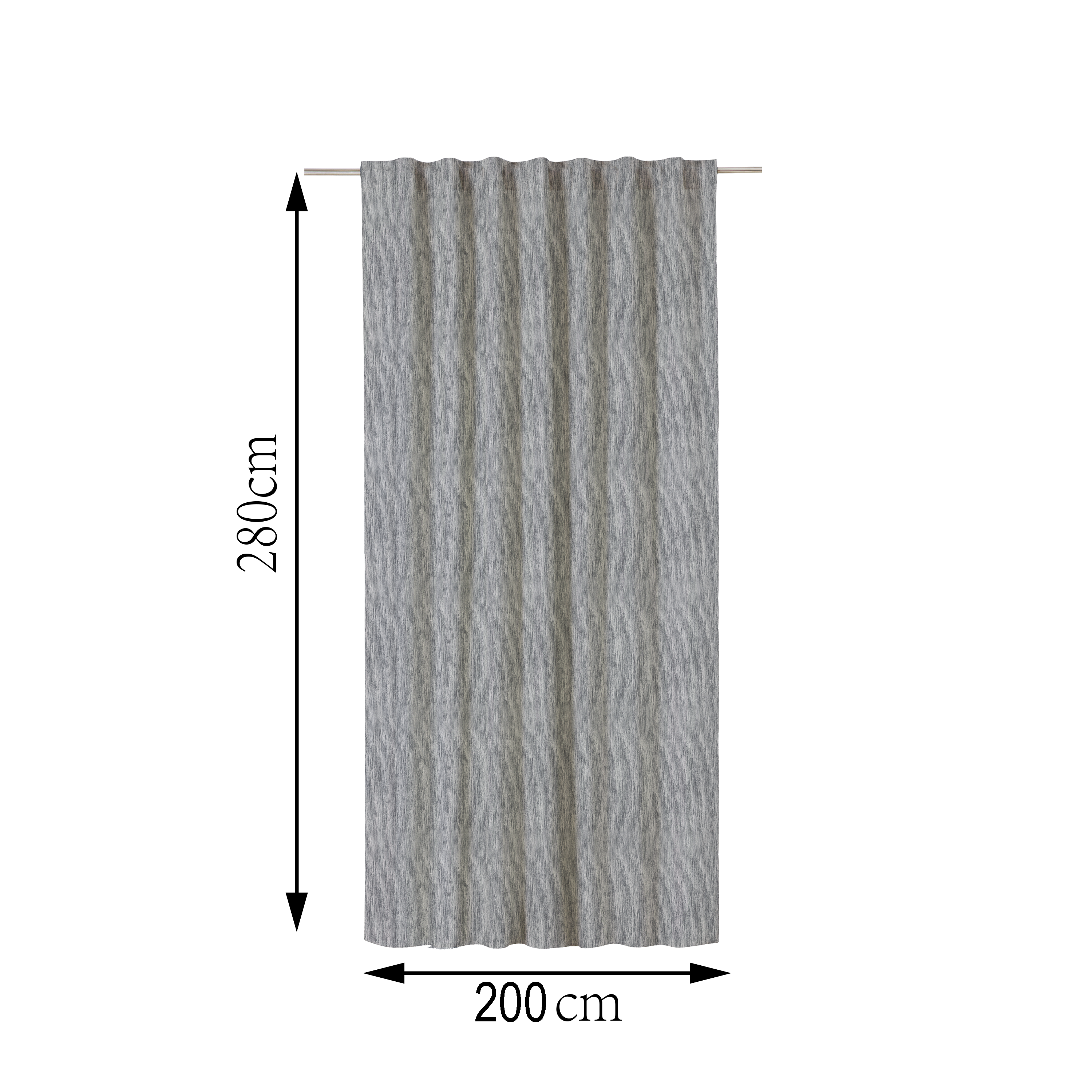 Cortinado fita e/ou presilha blackout Auriane 200x280cm cinza Inspire - 9