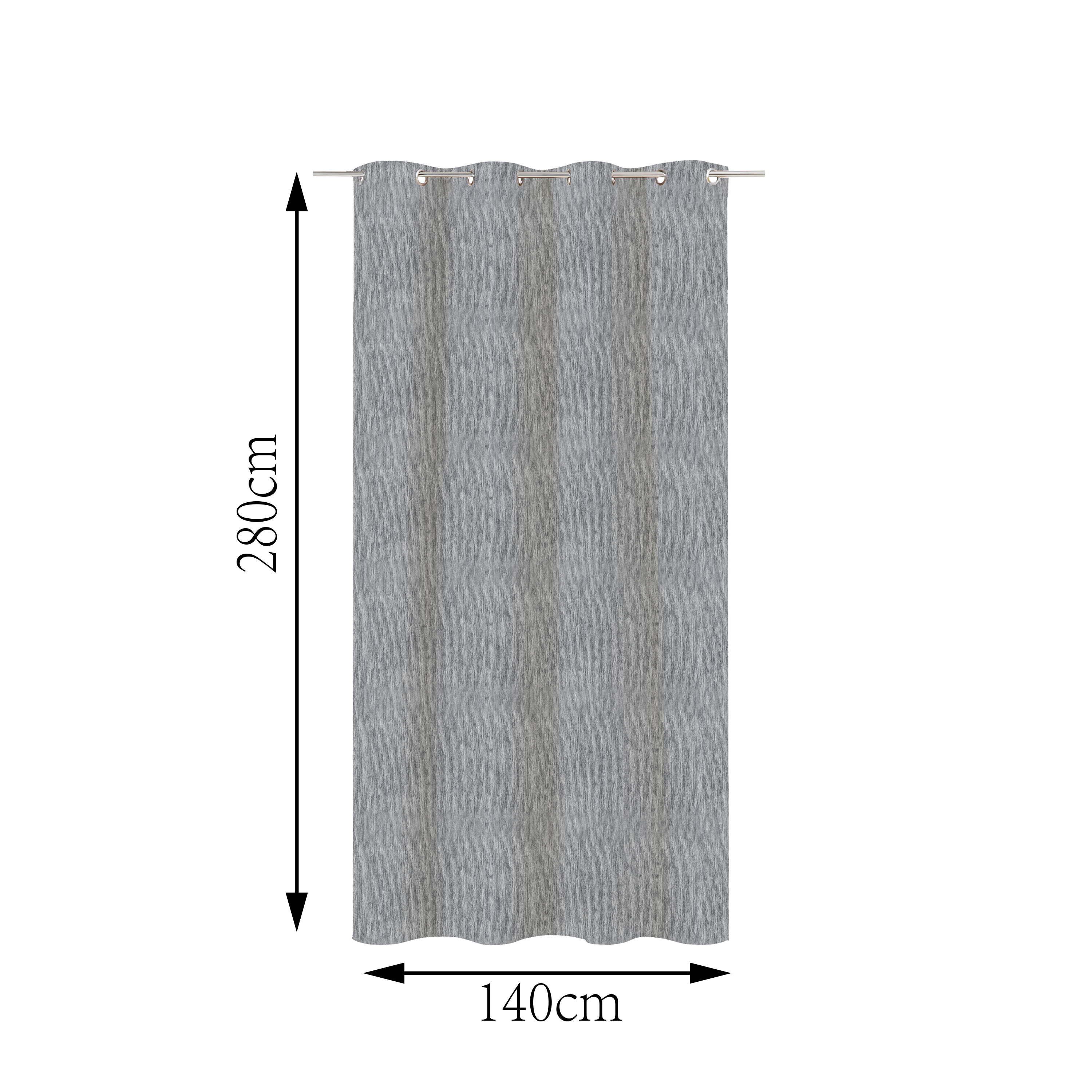 Tenda INSPIRE Auriane grigio termico, occhiello 140x280 cm - 20