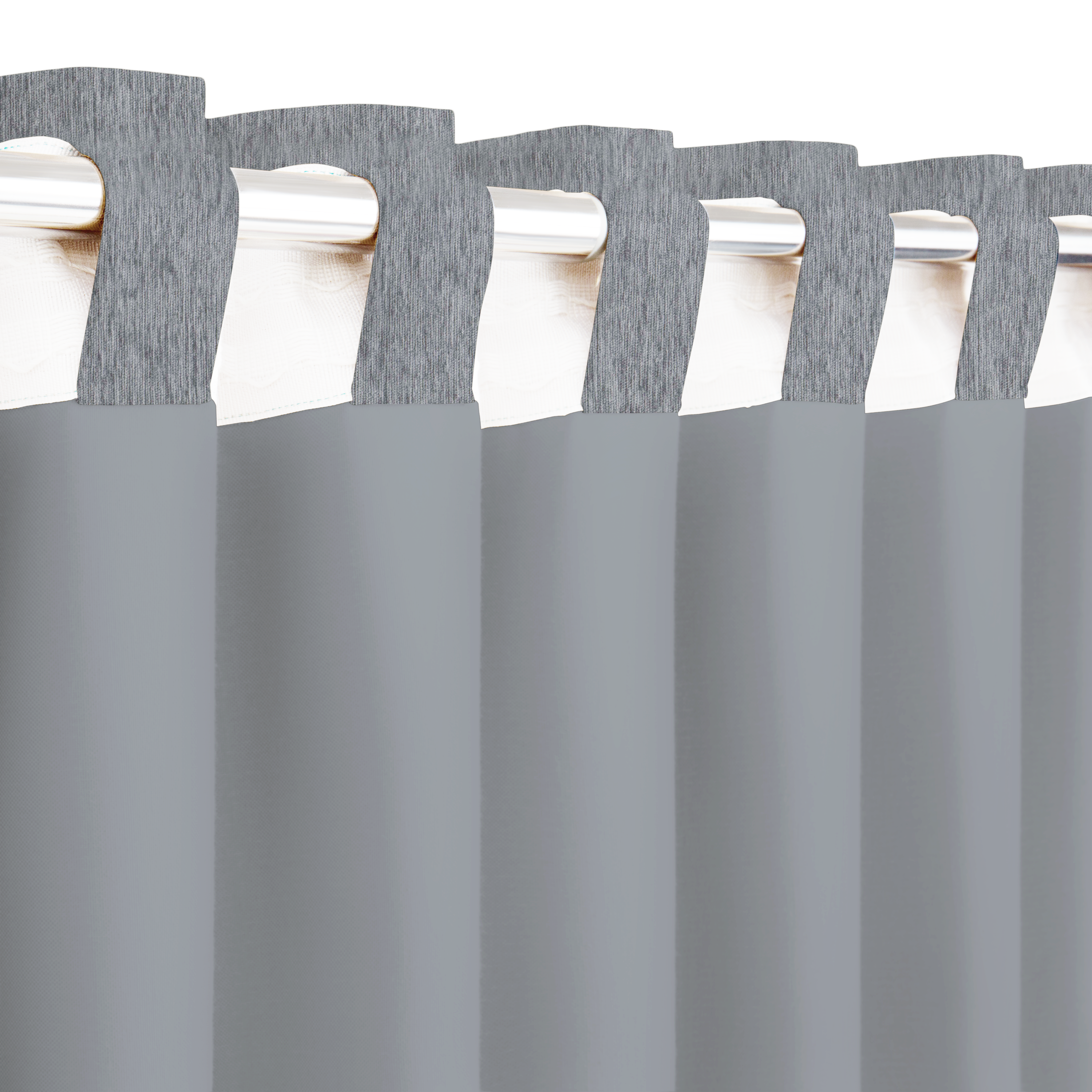 Cortinado fita e/ou presilha blackout Auriane 200x280cm cinza Inspire - 14