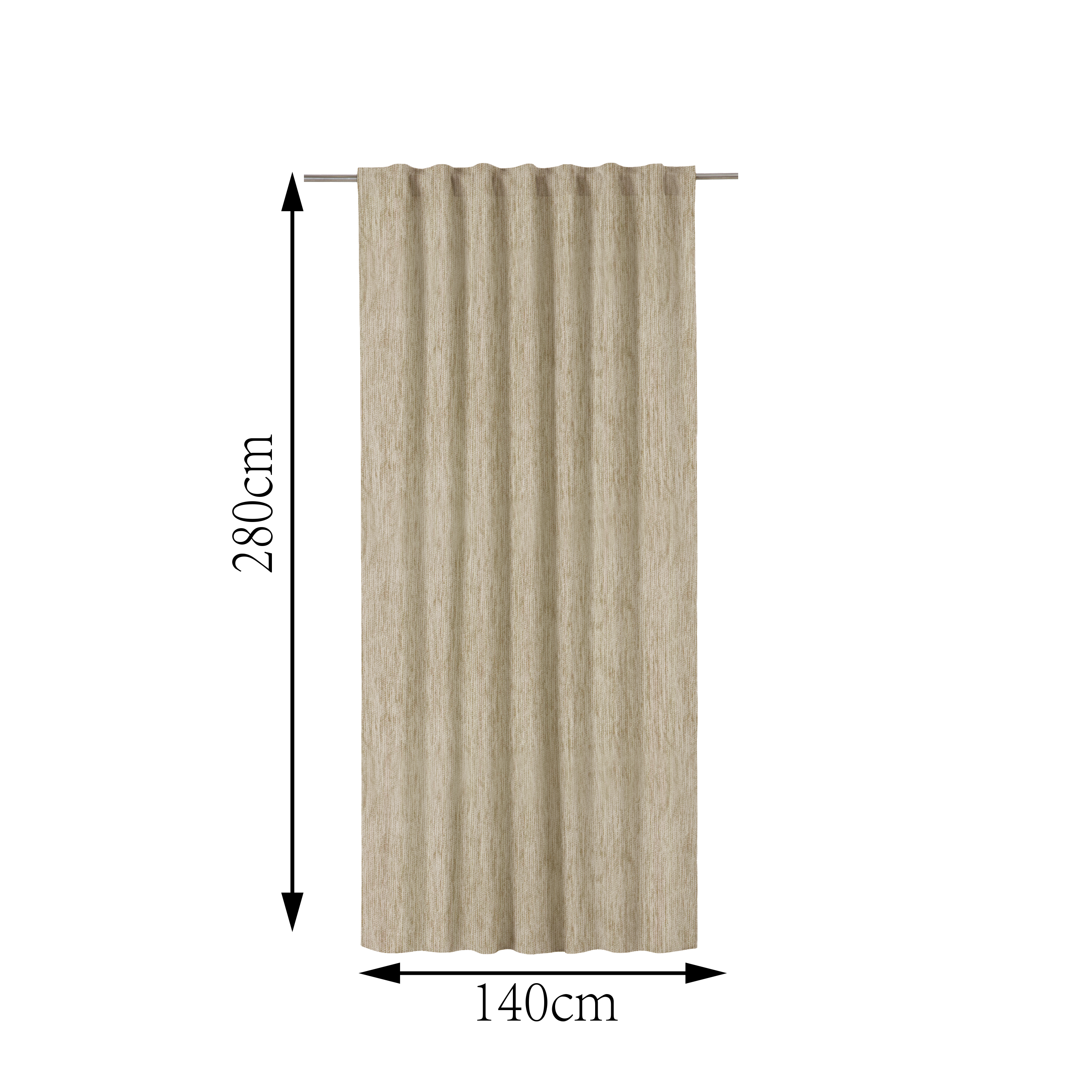 Cortinado fita e/ou presilha blackout Auriane 140x280cm bege Inspire - 9