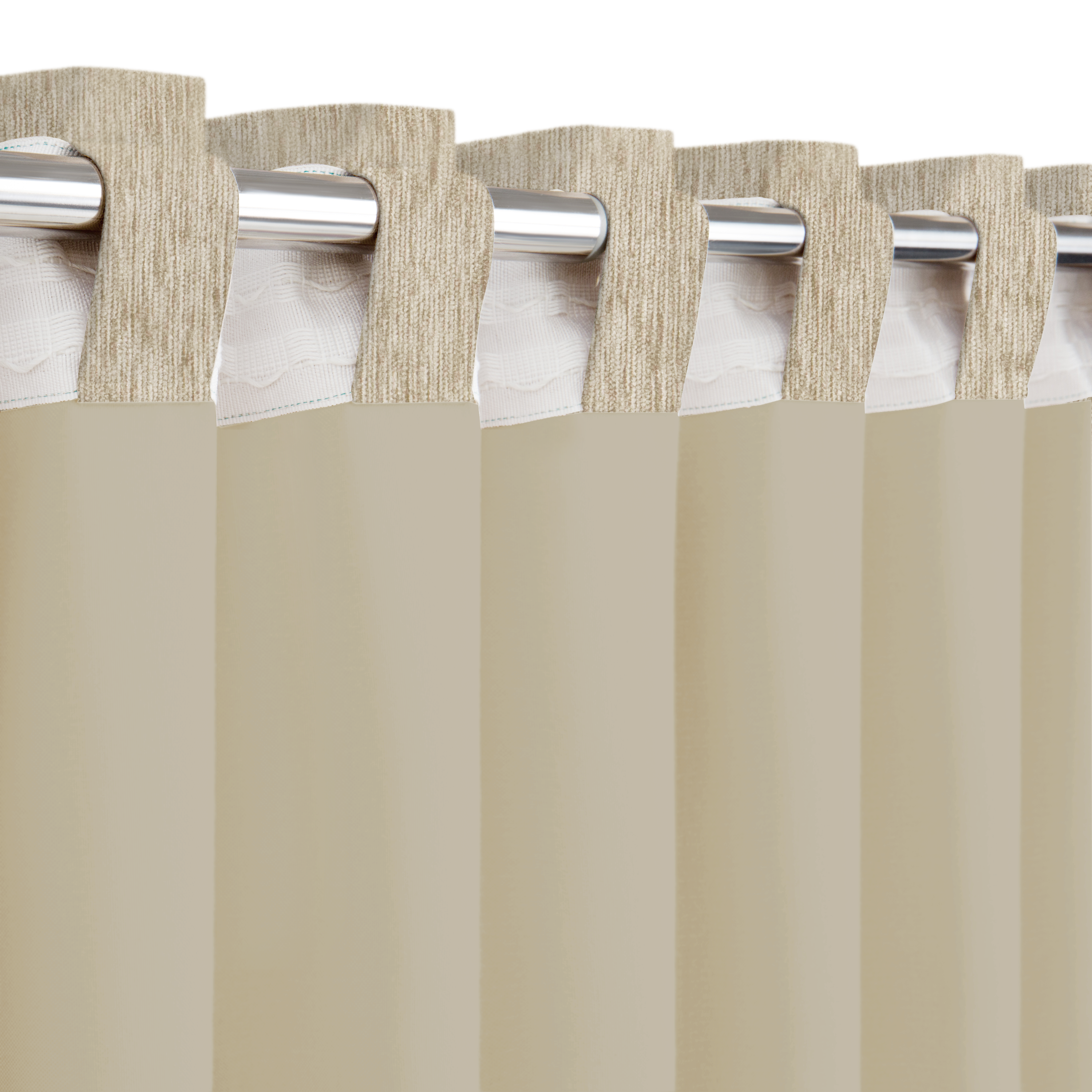 Cortinado fita e/ou presilha blackout Auriane 140x280cm bege Inspire - 7