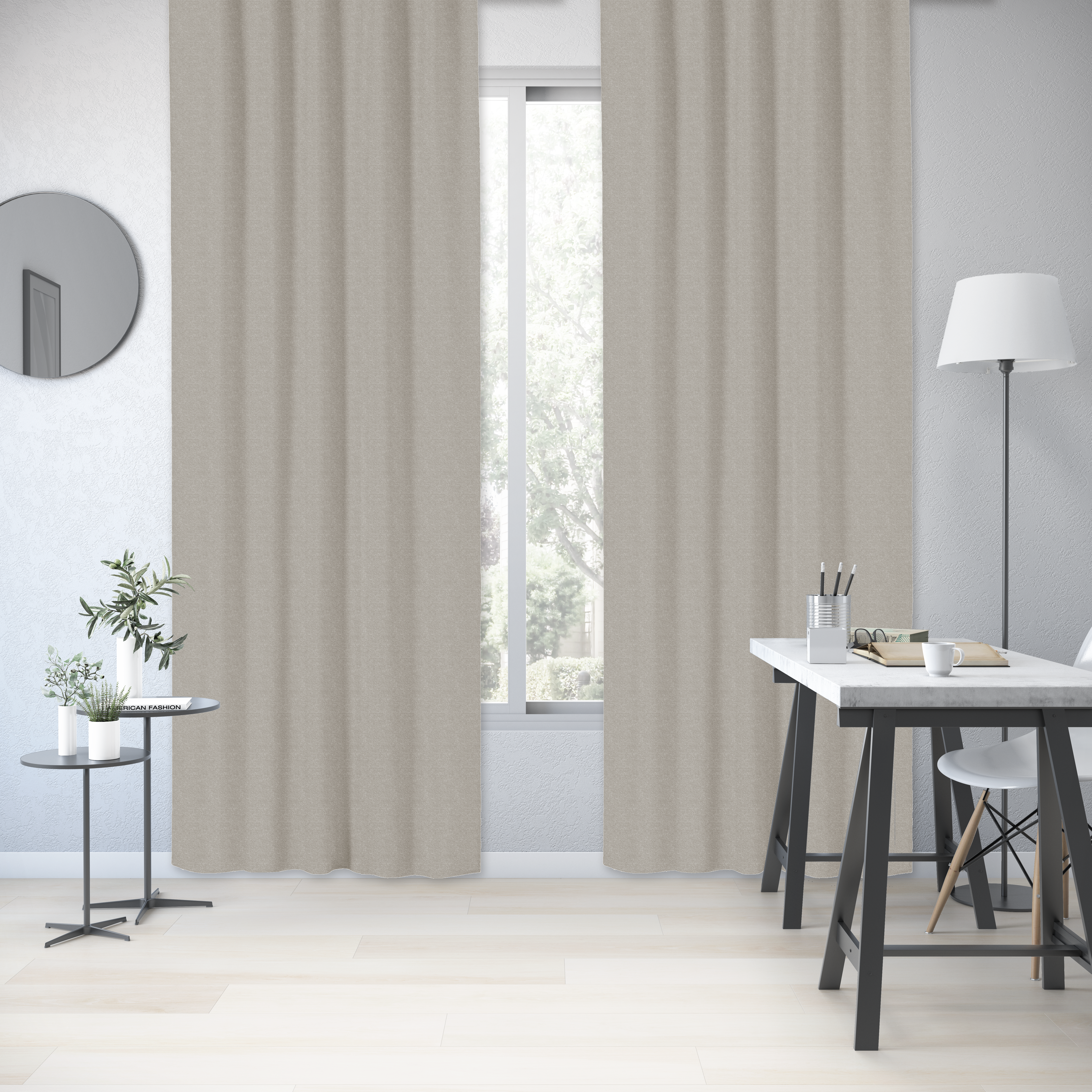 Cortinado fita e/ou presilha blackout Annalise 140x280cm bege Inspire - 12