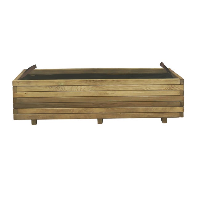 Fioriera Gladys in legno marrone H 30.5 x L 90 x P 40 cm