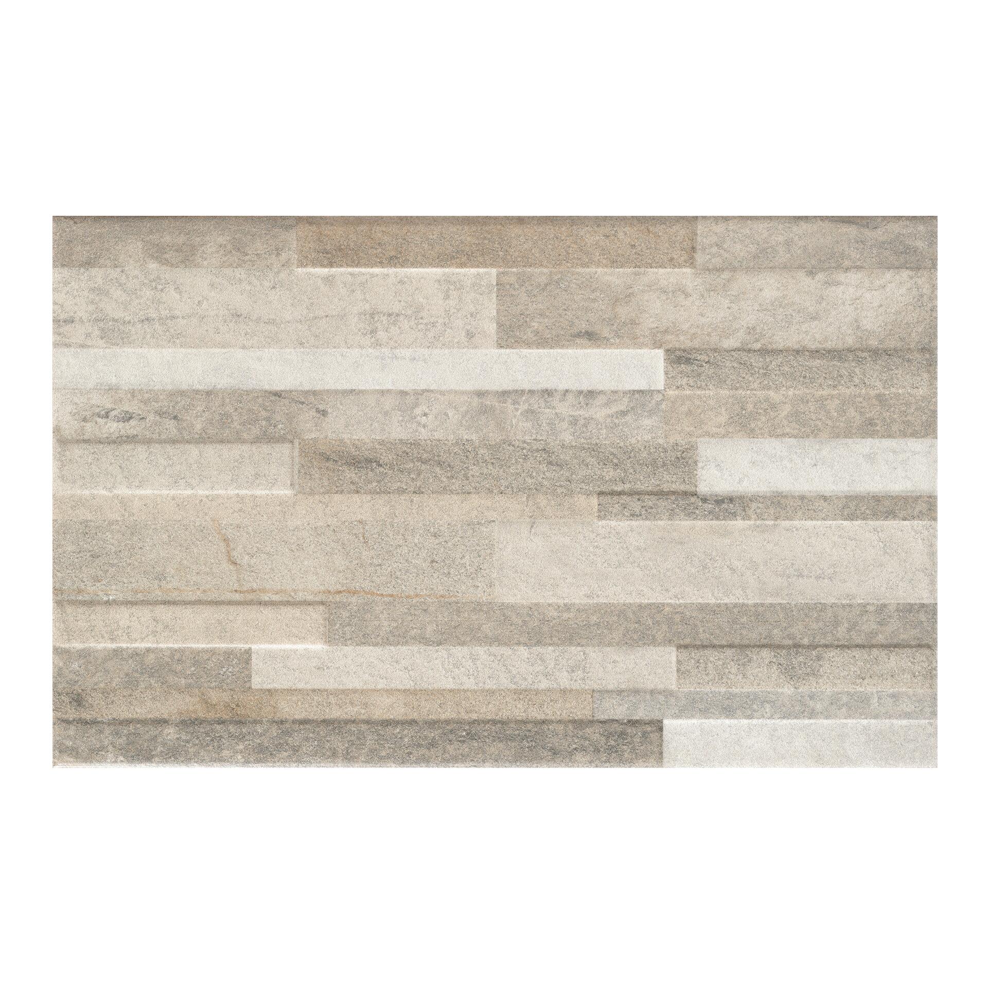 Piastrella da rivestimento interno in maiolica 25 x 40 cm smaltato beige opaco Walk Muretto Mix traffico medio forte (pei 3/5) Sp. 7 mm 1.7 mq - 15