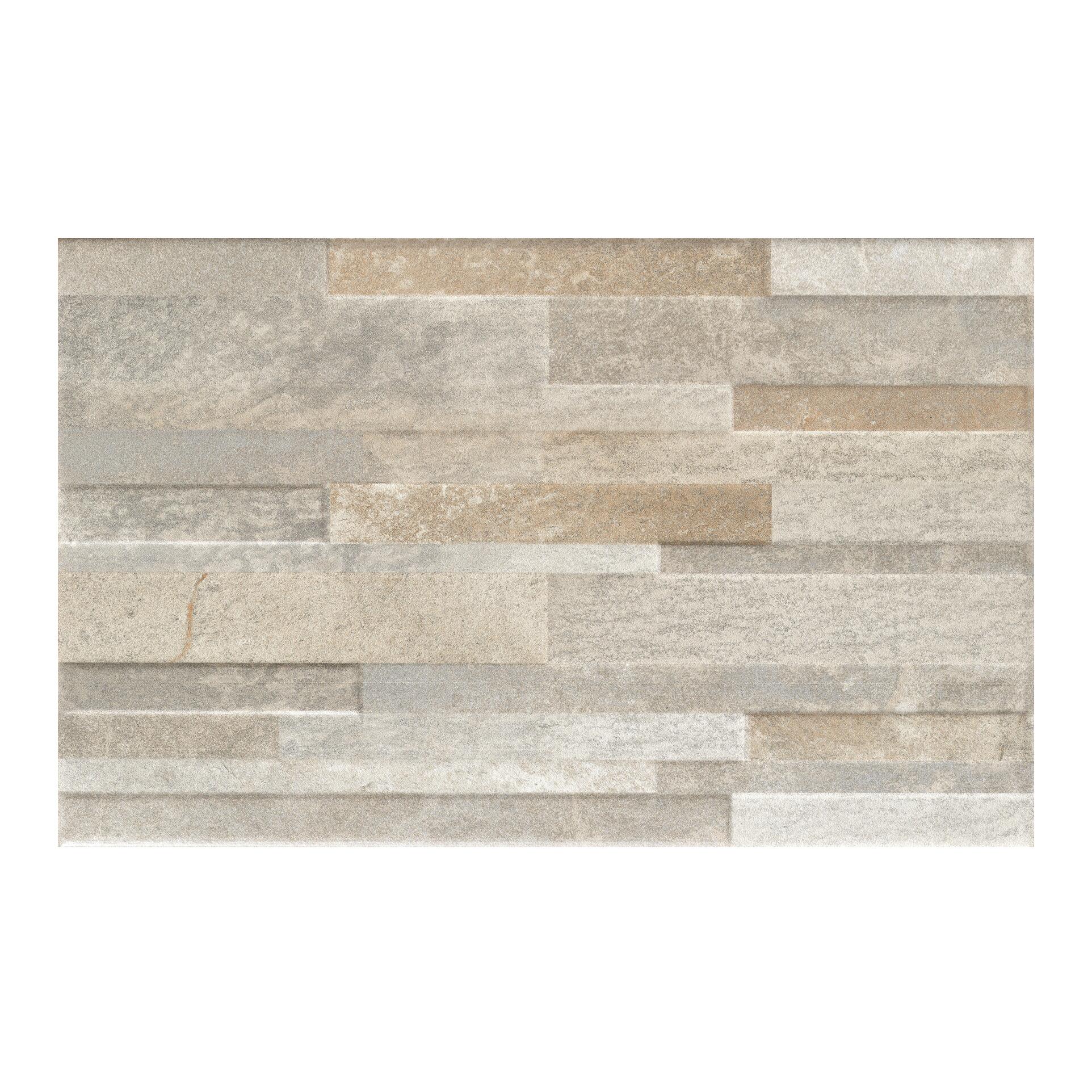 Piastrella da rivestimento interno in maiolica 25 x 40 cm smaltato beige opaco Walk Muretto Mix traffico medio forte (pei 3/5) Sp. 7 mm 1.7 mq - 14