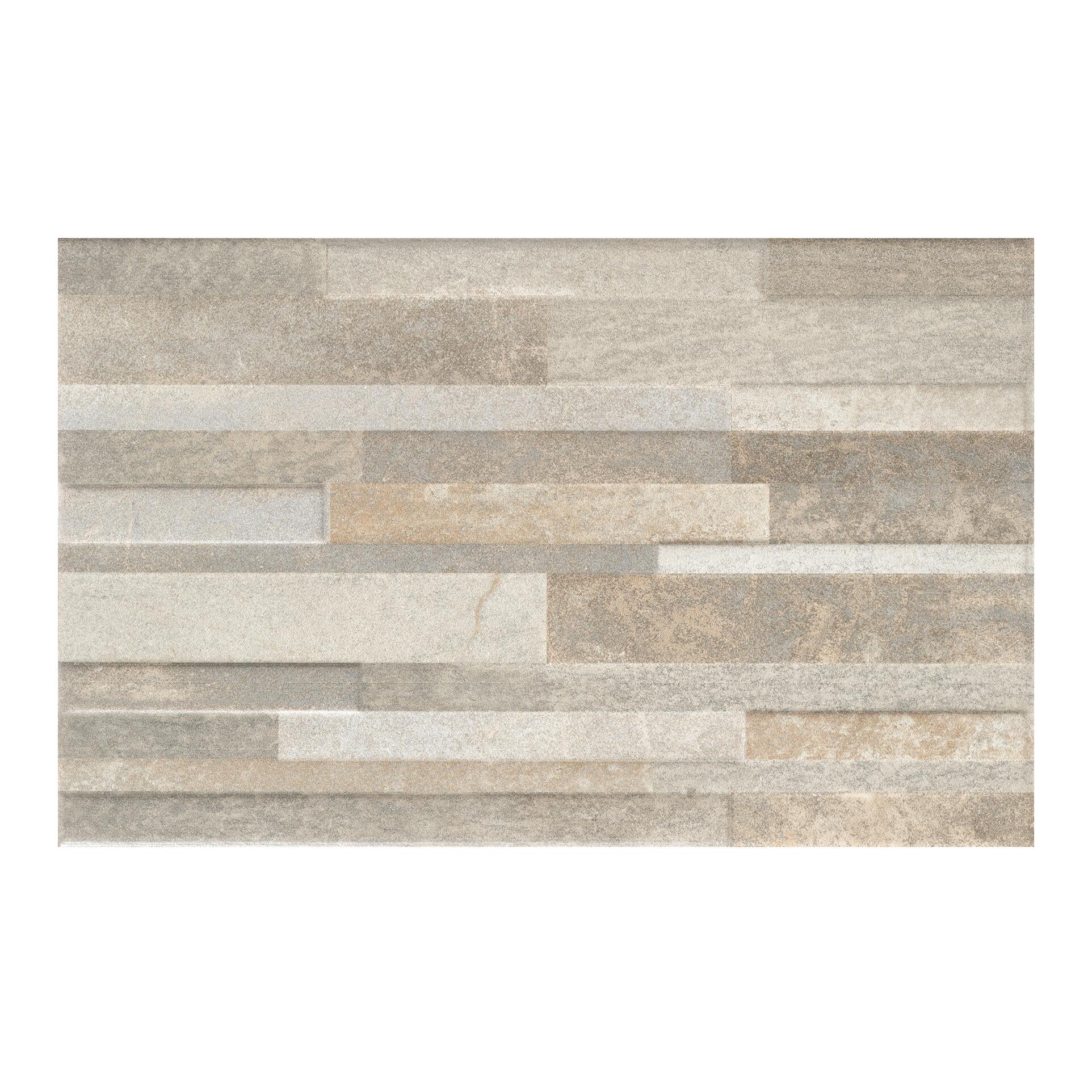 Piastrella da rivestimento interno in maiolica 25 x 40 cm smaltato beige opaco Walk Muretto Mix traffico medio forte (pei 3/5) Sp. 7 mm 1.7 mq - 12