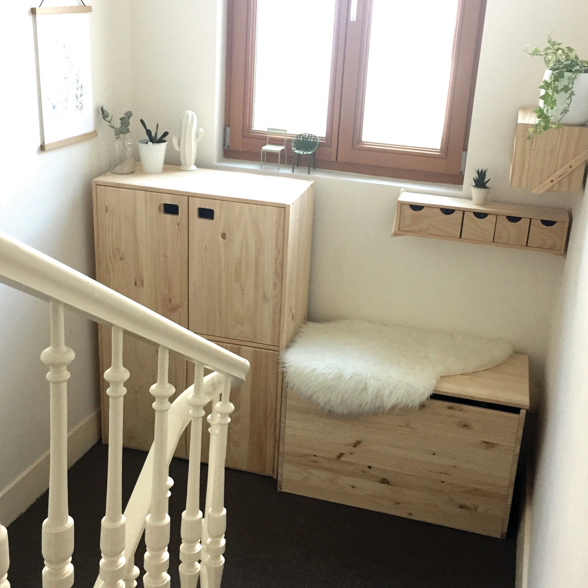 Baule panchina ASTIGARRAGA CF8040.99 in legno beige L 80 x H 50 x P 40 cm - 5