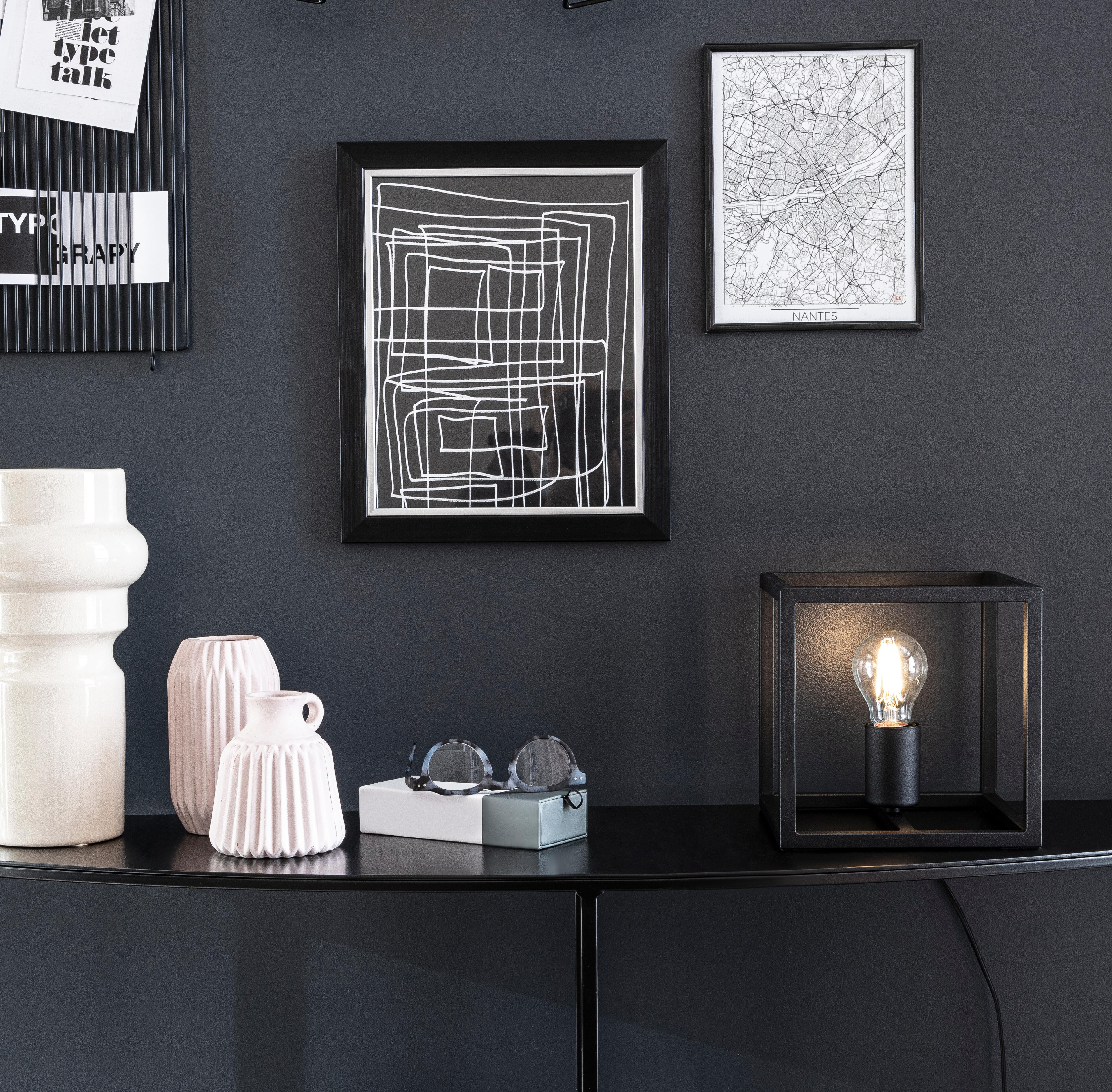 Moldura Lila 40 x 50 cm pvc preto Inspire - 22