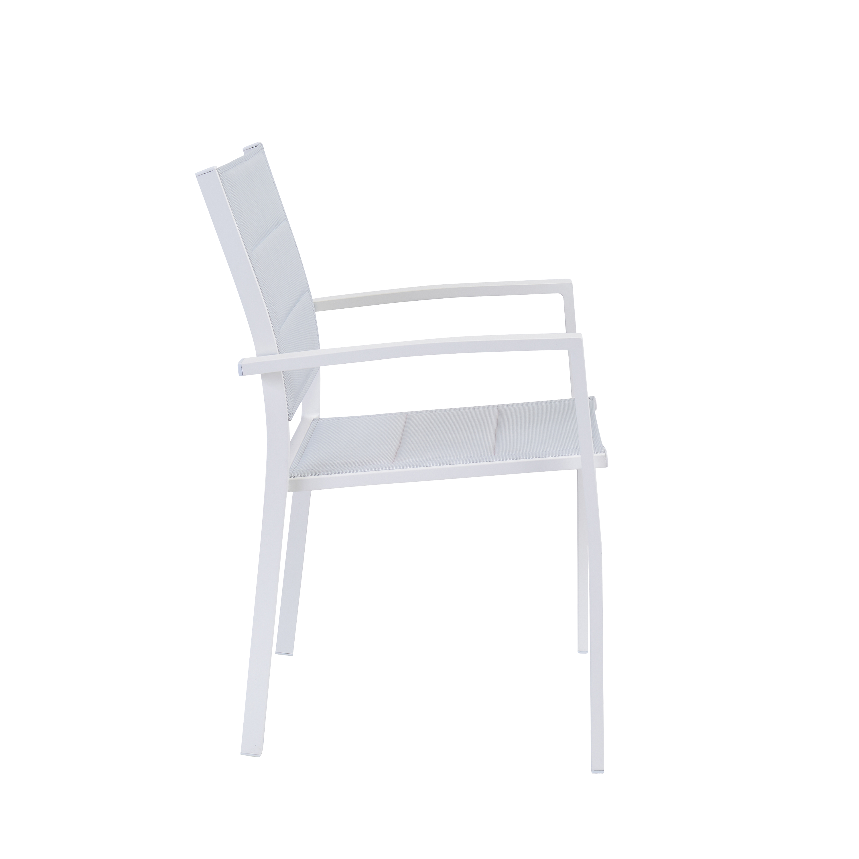 Silla de exterior de aluminio Naterial Orion Beta II con brazos blanca - 4