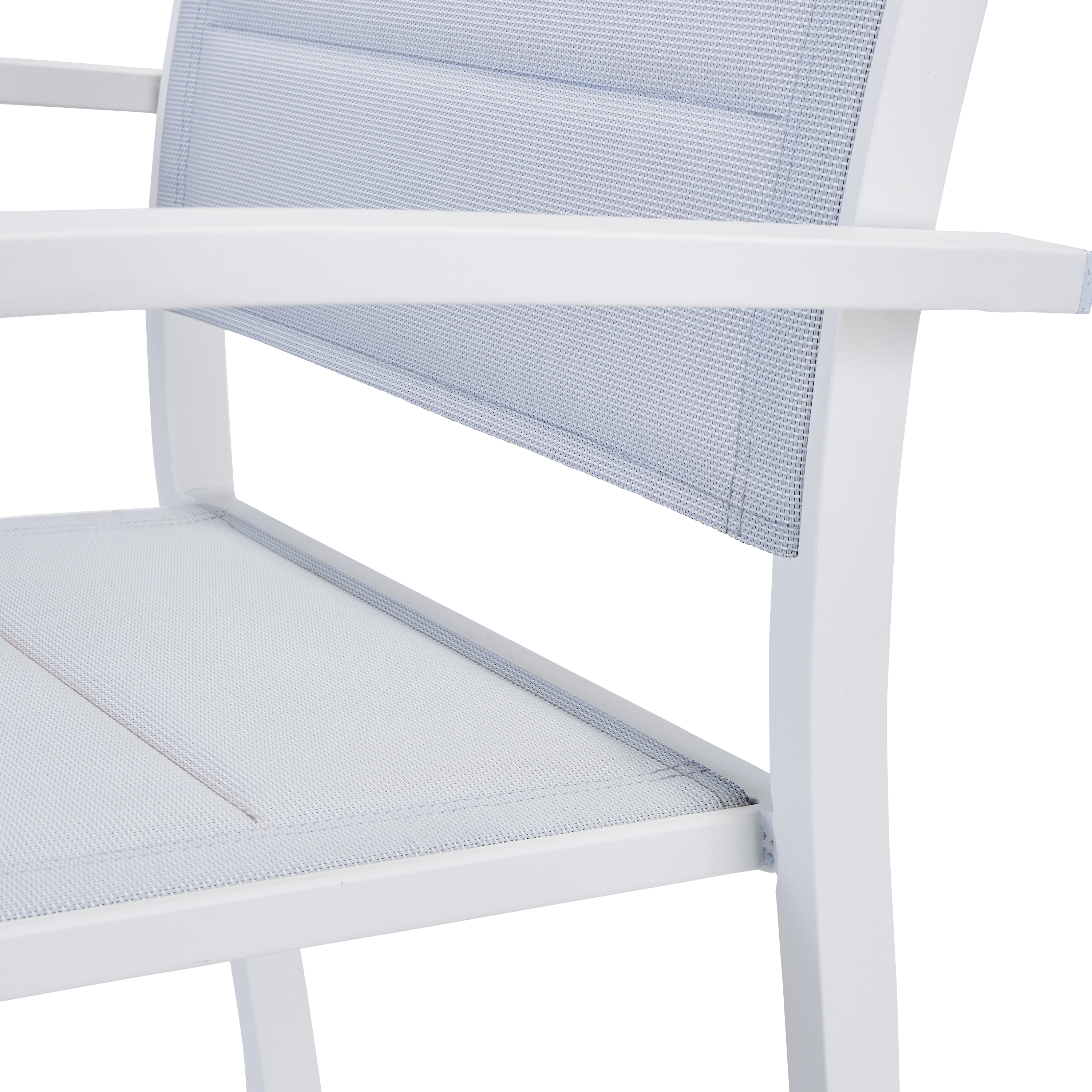 Silla de exterior de aluminio Naterial Orion Beta II con brazos blanca - 30