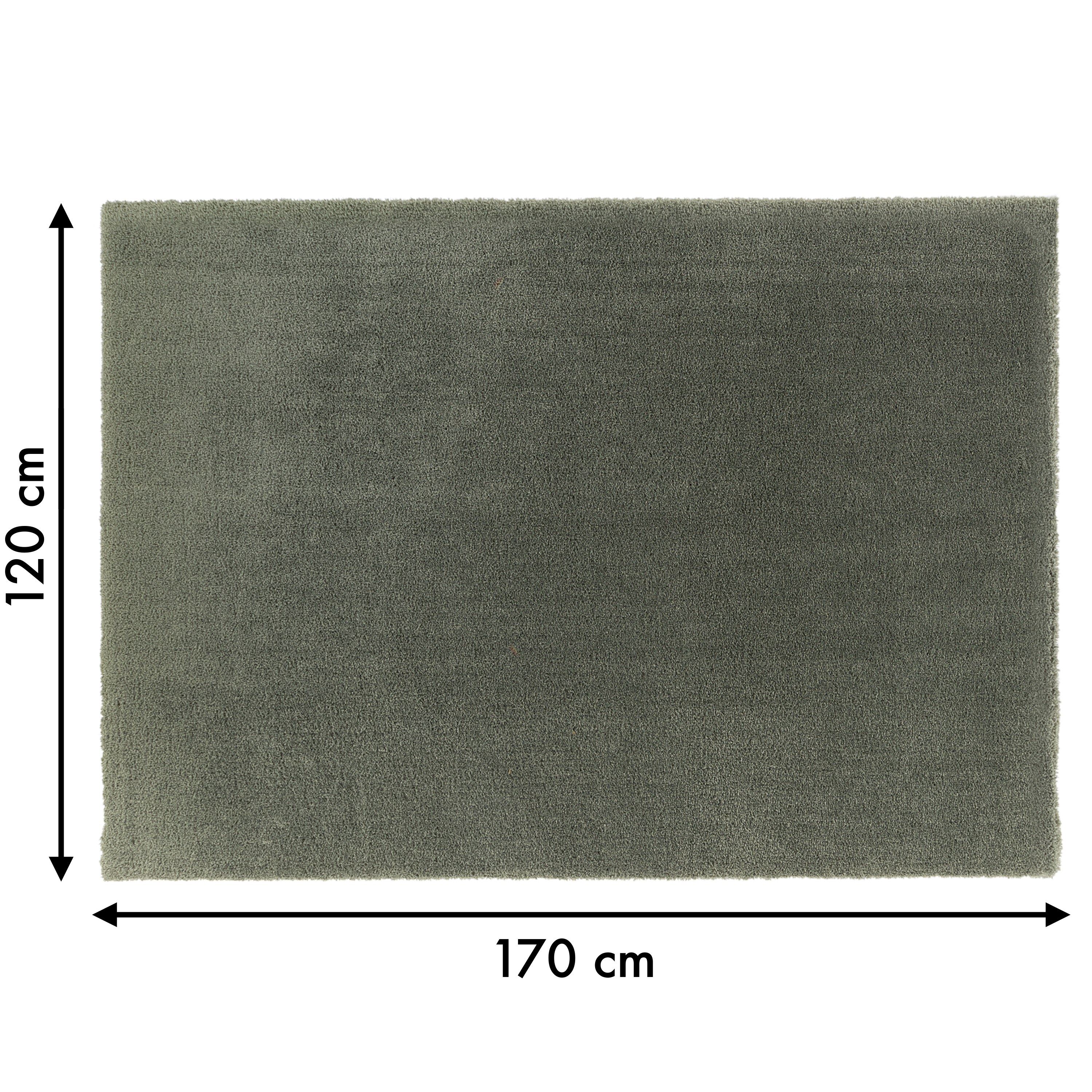 Alfombra  poliéster tejido plano INSPIRE Tony  verde sage  lavable en lavadora 120x170cm - 3