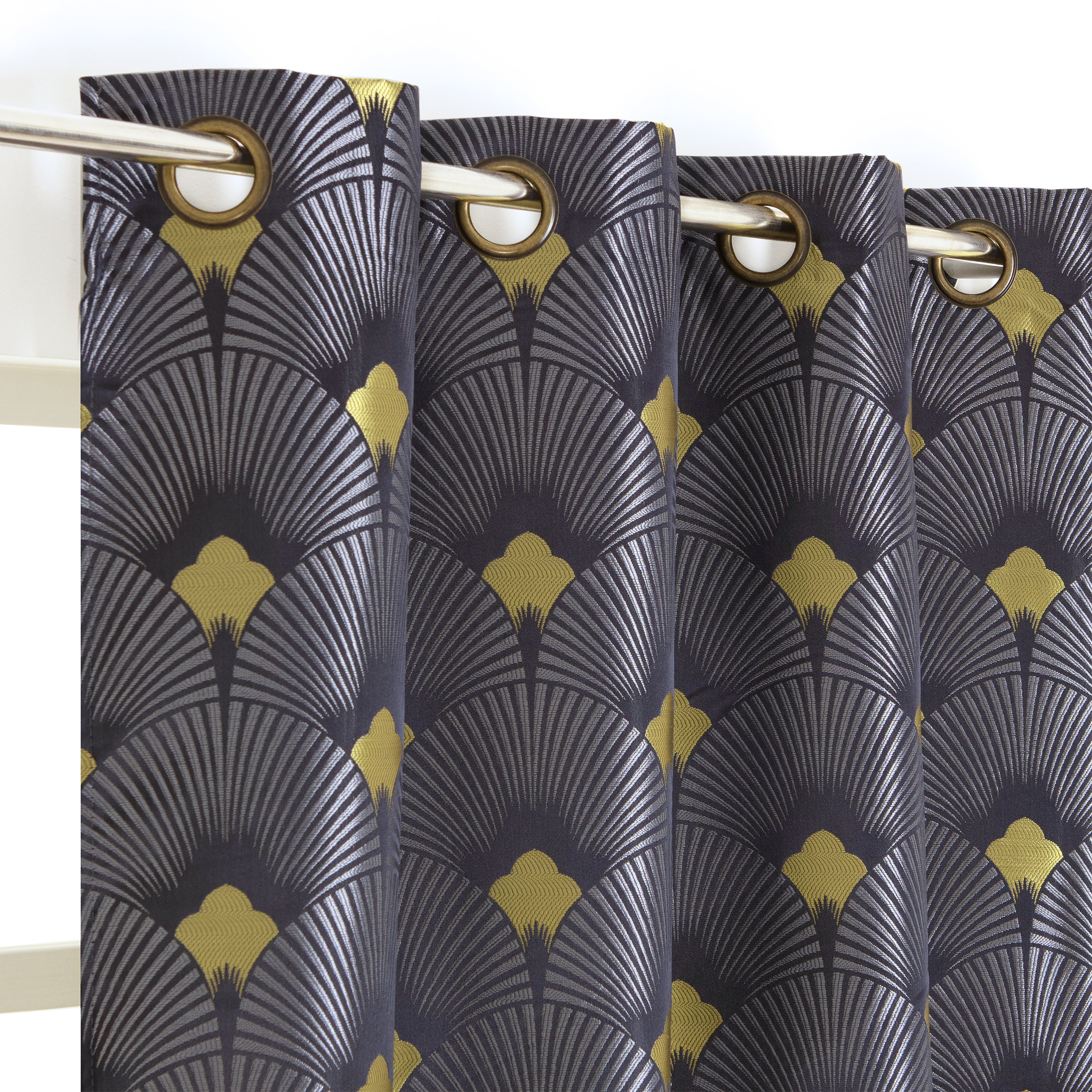 Cortina ollaos irrina inspire liso azul de 135x260cm