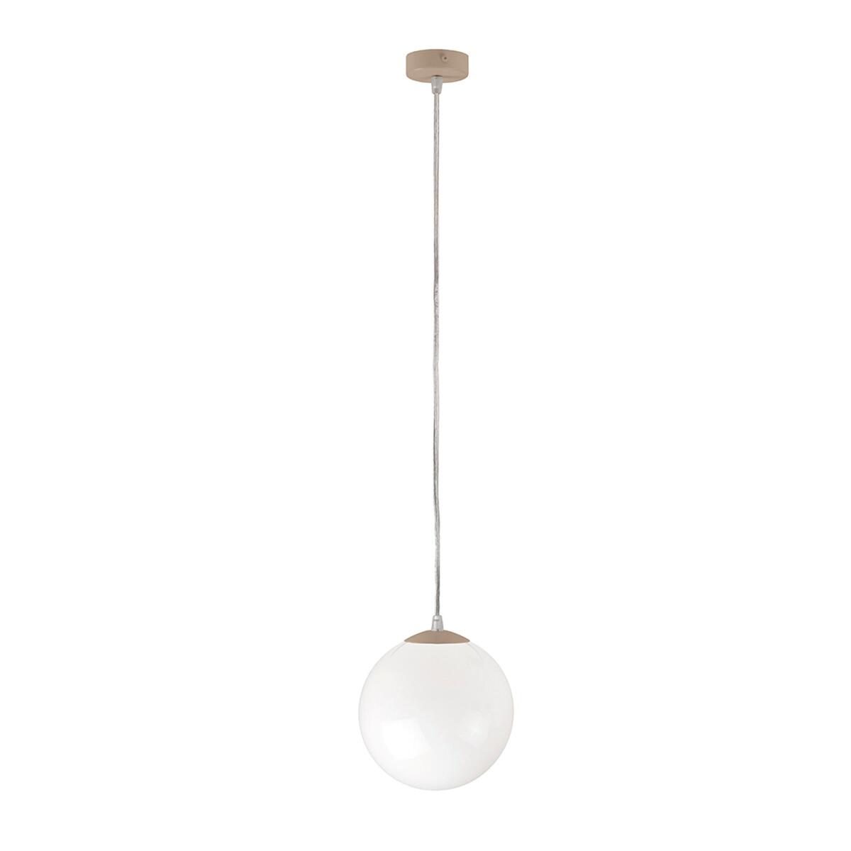 Lampadario Neoclassico Adele beige paralume bianco E27 Ø20cm NOVECENTO - 2