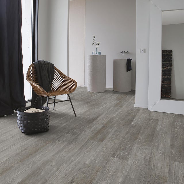 Pavimento vinile in rotolo venduto al taglio per passaggio moderato GERFLOR Hudson Brown H 2 m