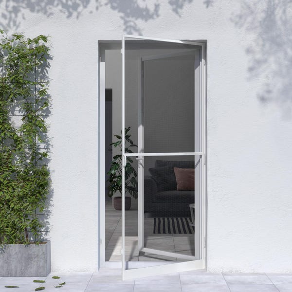 Mosquitera abatible puerta ARTENS 2 hojas 150x250cm blanca (ancho x alto)