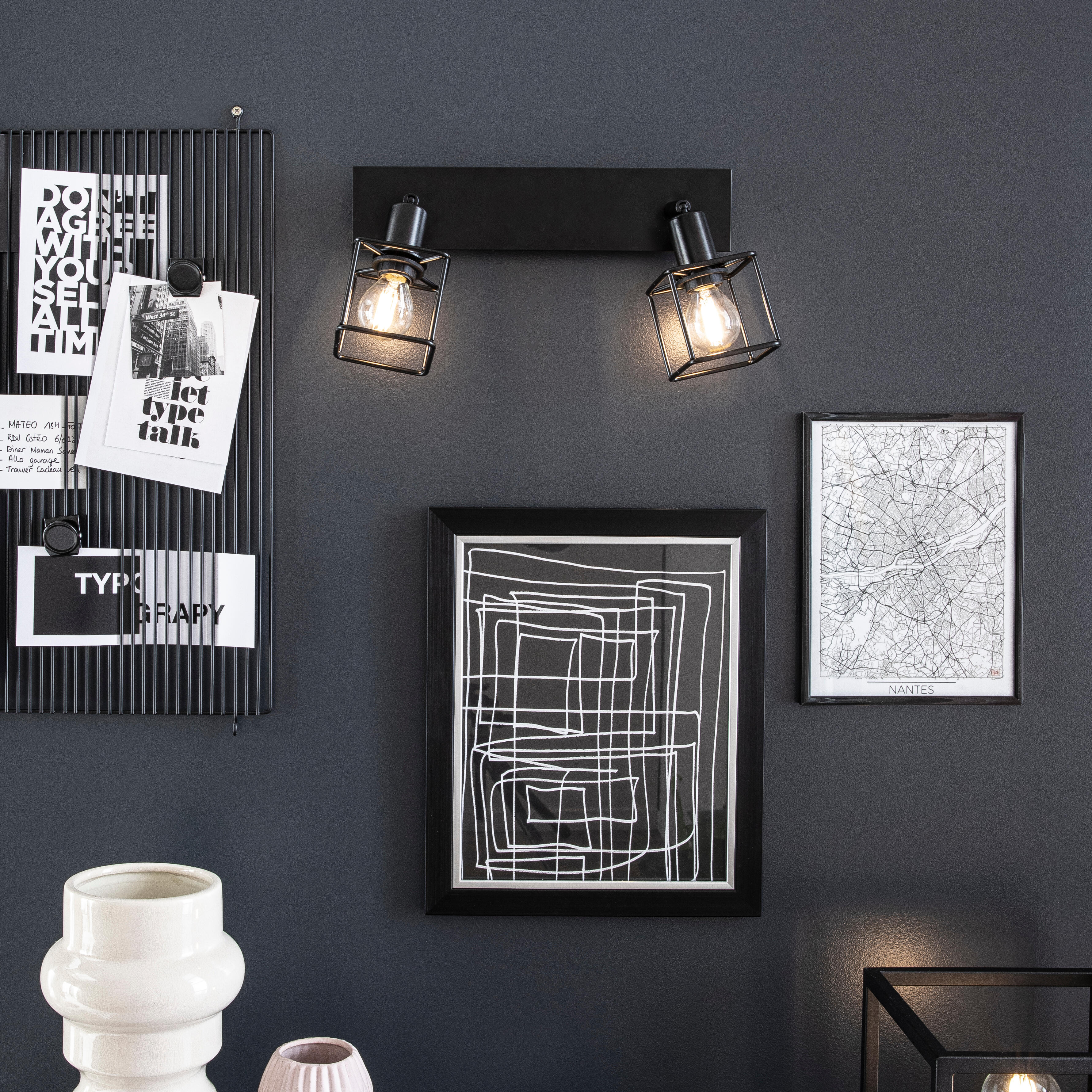 Moldura Lila 40 x 50 cm pvc preto Inspire - 9