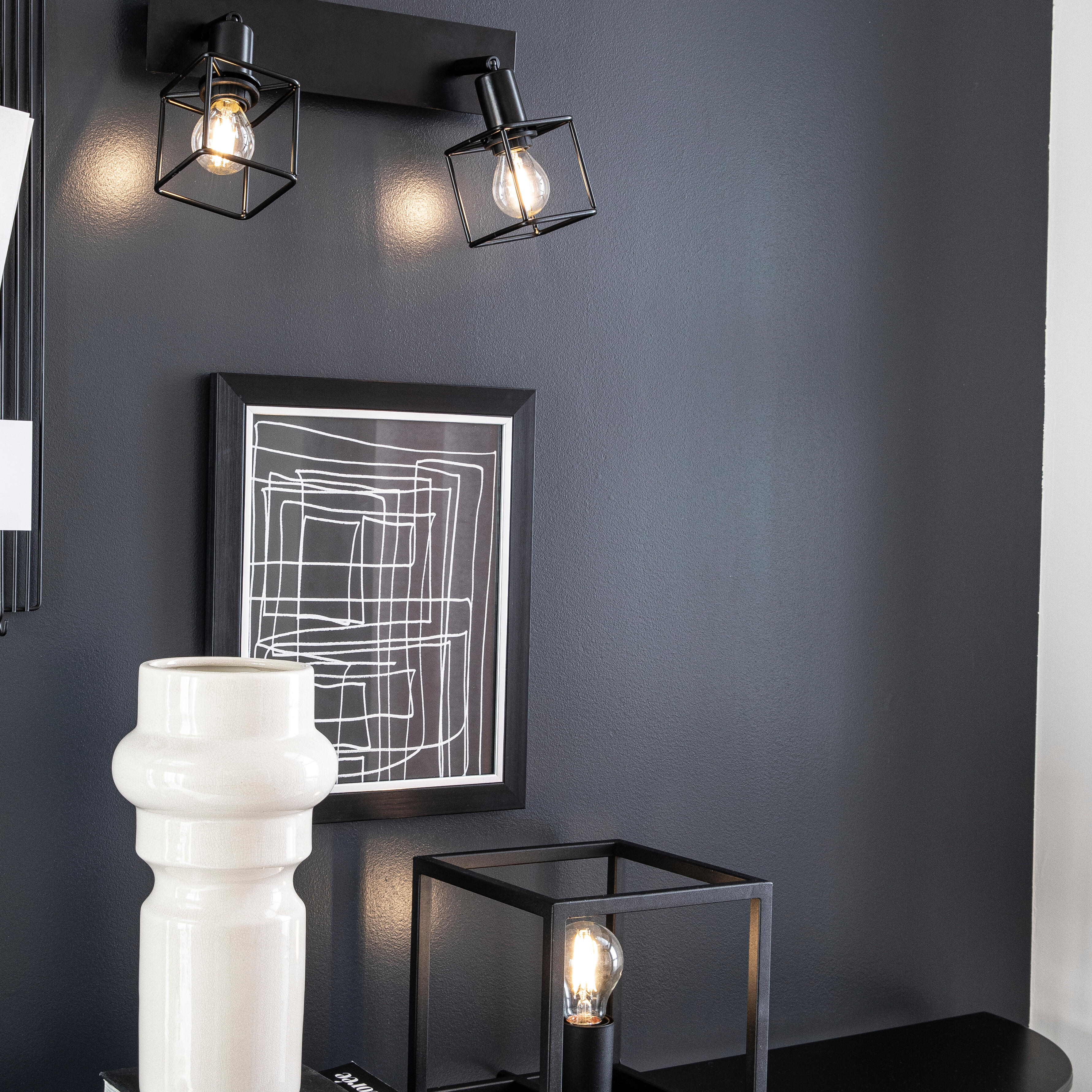 Listwa reflektorowa Eldrick czarna 2 x E14 Inspire - 7