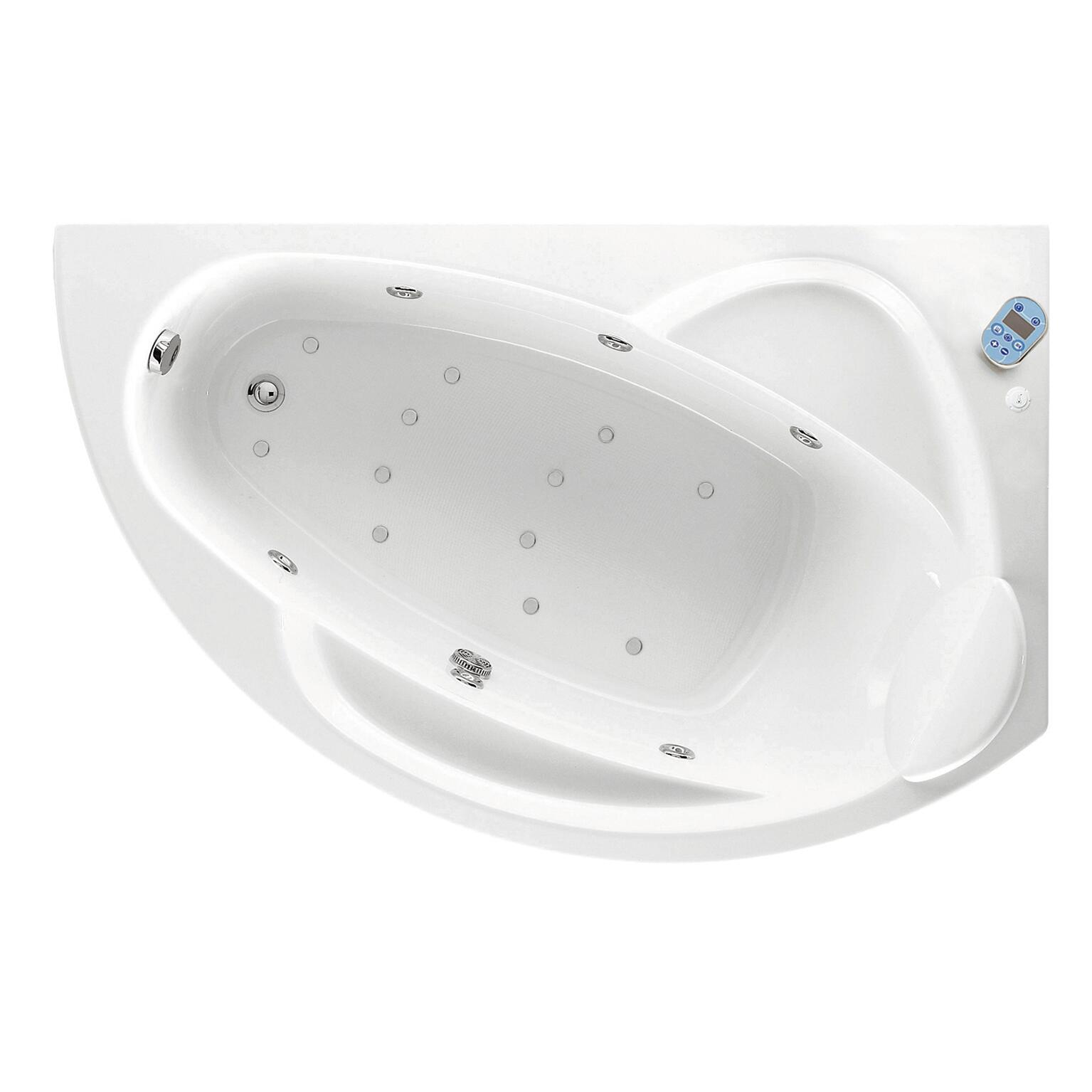 Vasca idromassaggio angolare SAMOA bianco 165 x 85 cm 17 bocchette - 2