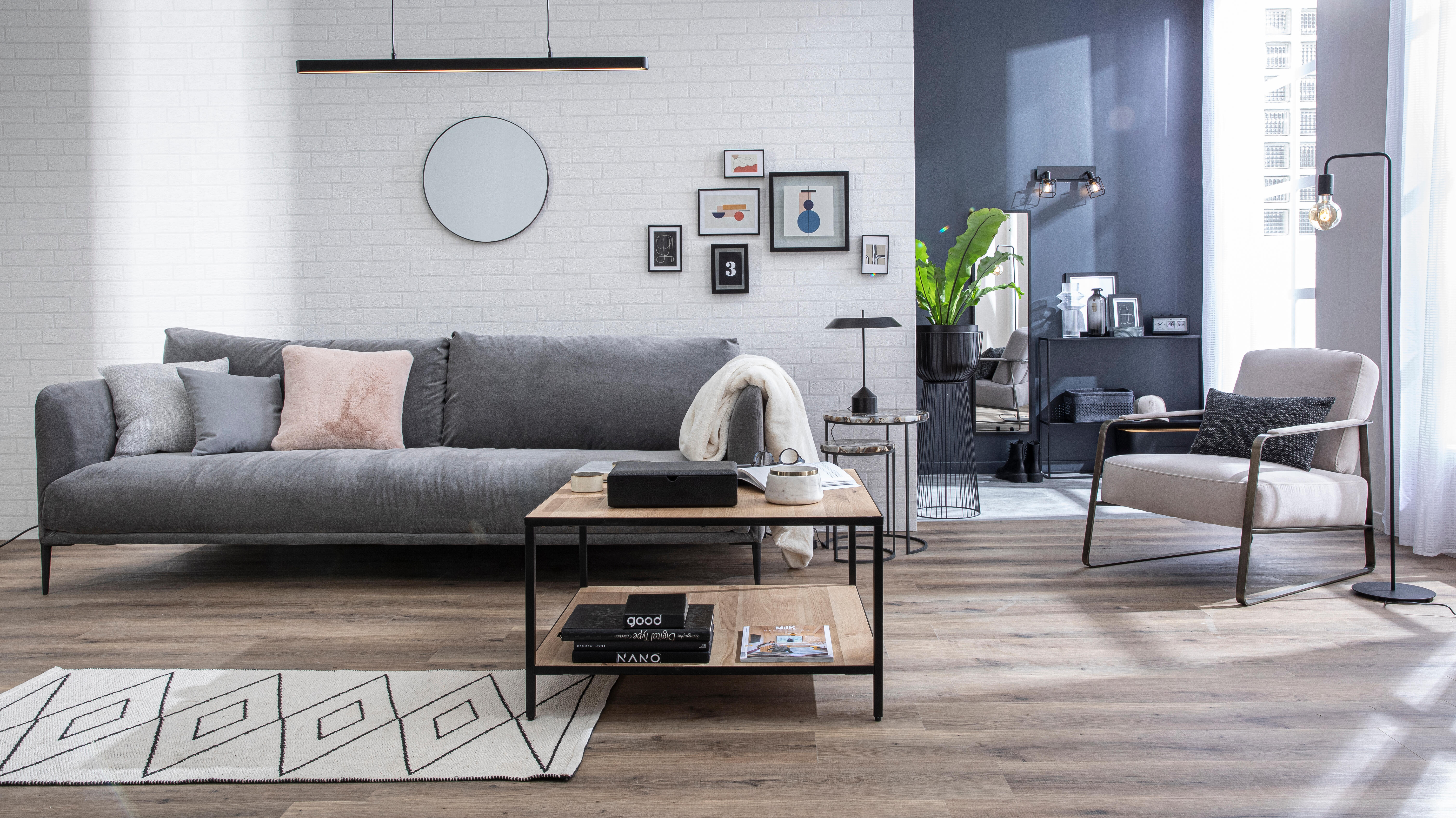 Lampa wisząca Flut czarna LED Inspire - 4