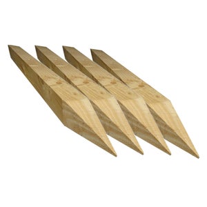 Palo In Legno Di Pino 7x7x100 Cm - Per Recinzioni, Giardino, Impregnato