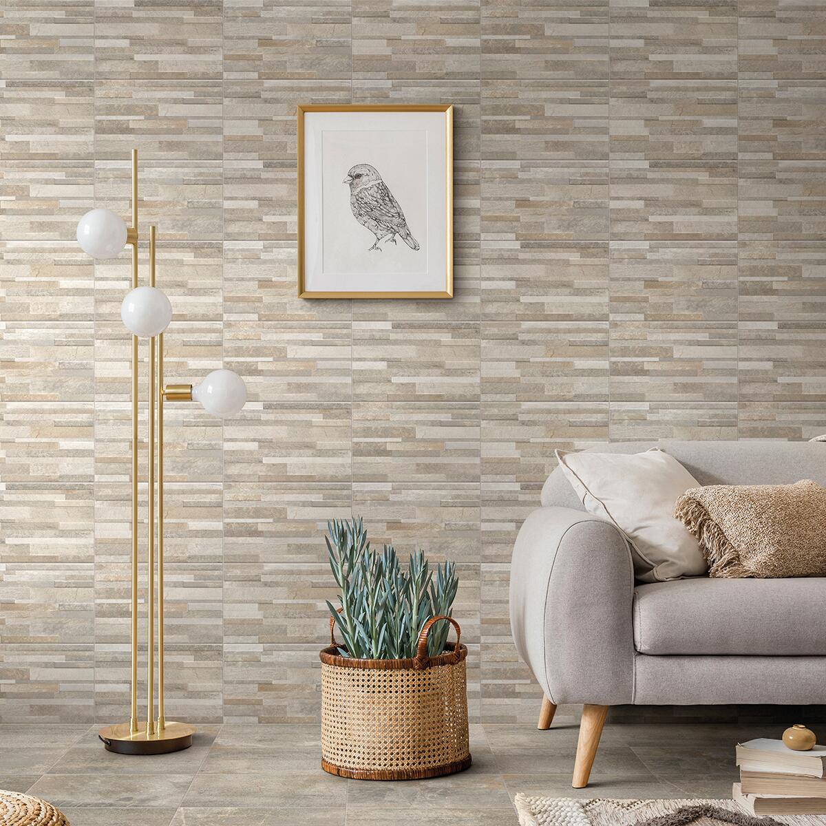Piastrella da rivestimento interno in maiolica 25 x 40 cm smaltato beige opaco Walk Muretto Mix traffico medio forte (pei 3/5) Sp. 7 mm 1.7 mq - 11
