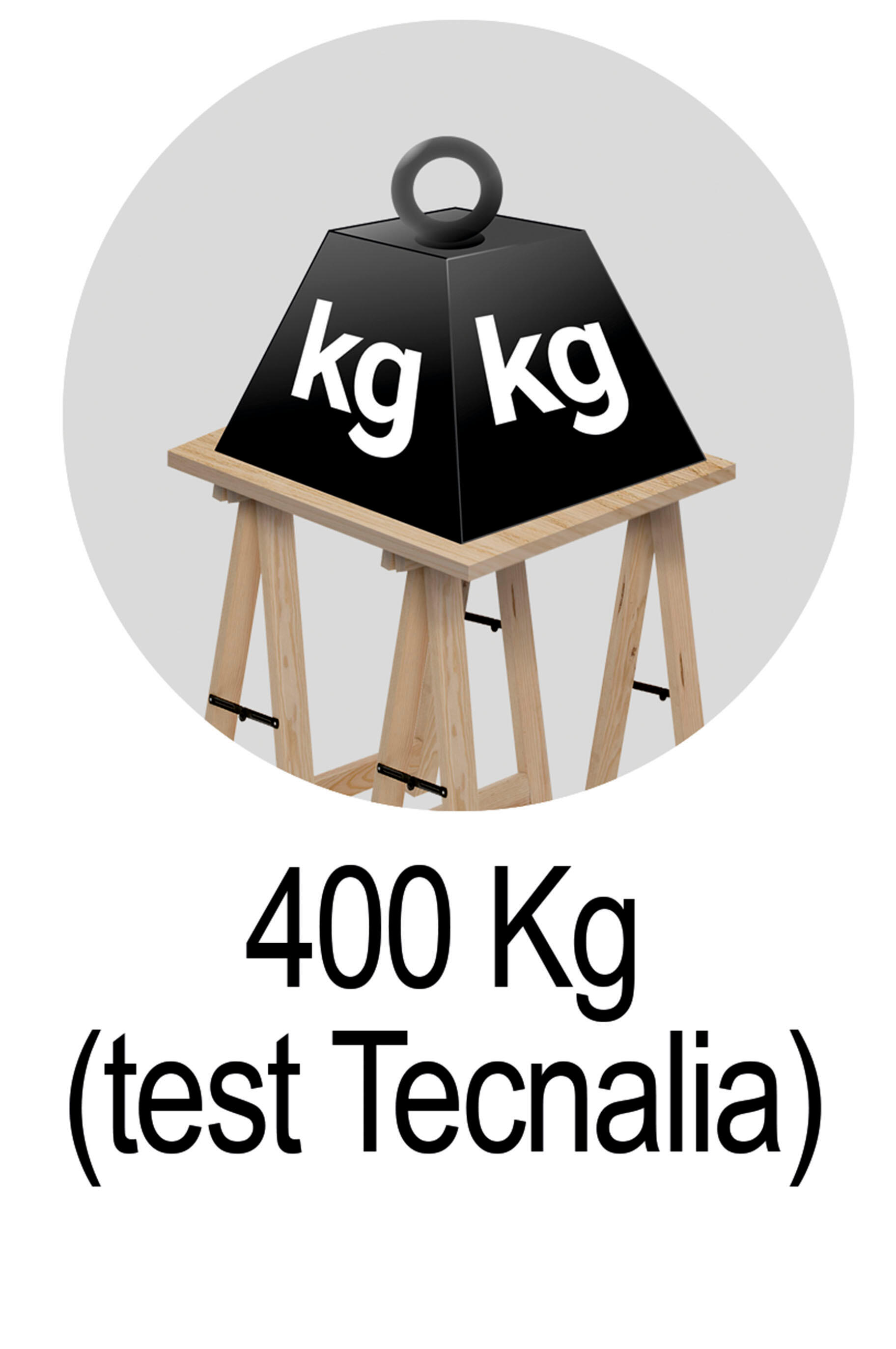 Cavalletto pino Professionale L 53 x P 53 x H 75 cm legno naturale - 7