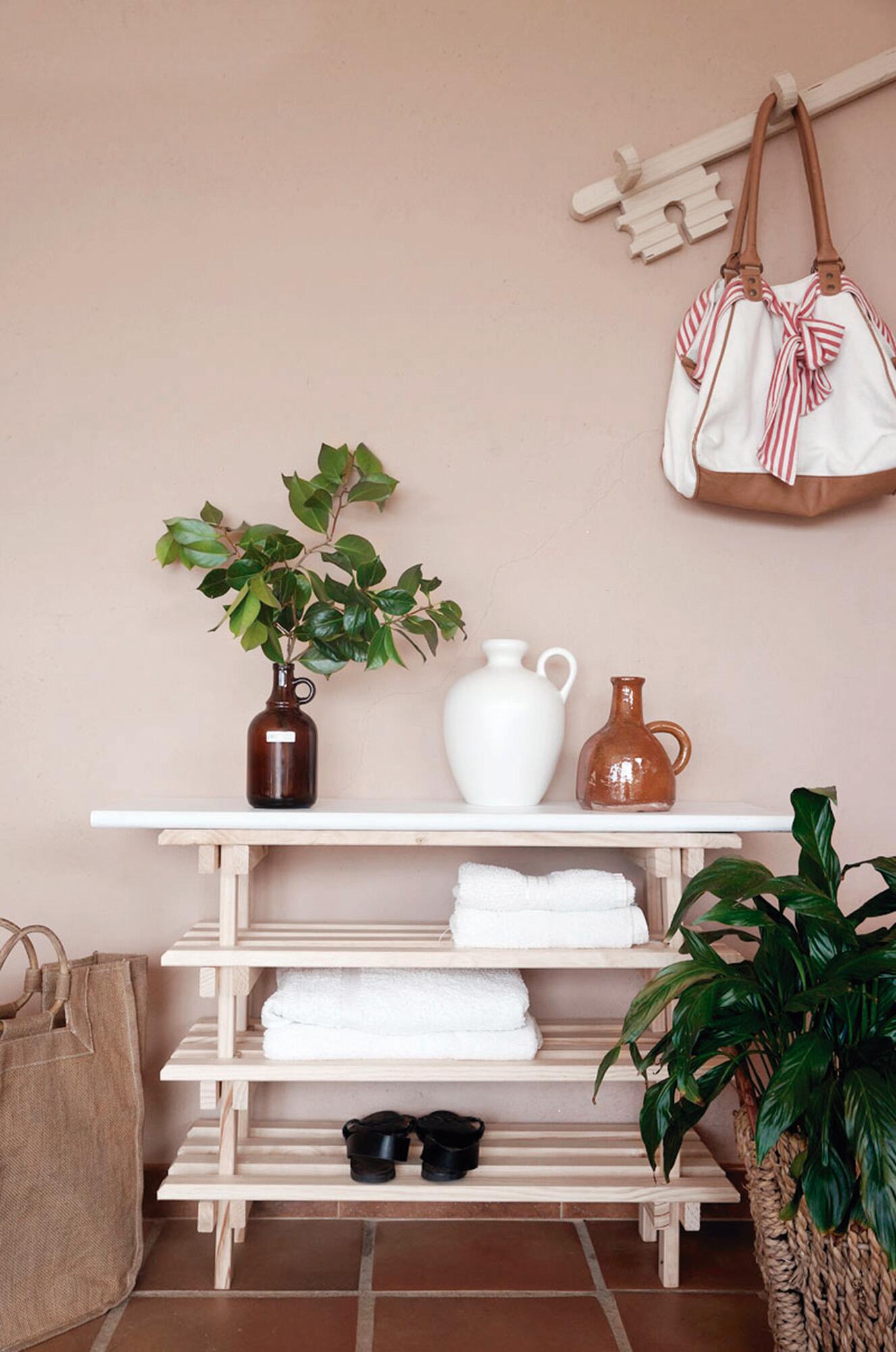 Panca scarpiera porta scarpe L 75 x H 30 x P 25.9 cm 9 paia, beige - 4