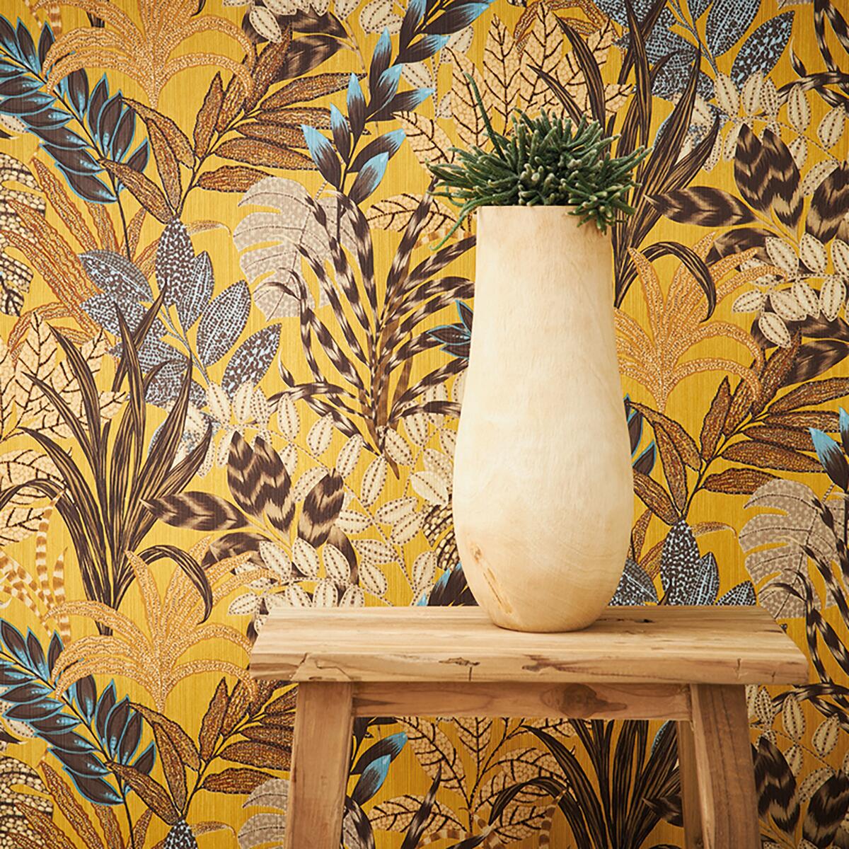 Carta da parati Stor2 Tropical giallo, 53 cm x 10.05 m - 4