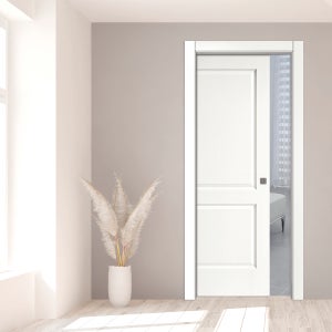 Porta Scorrevole In Legno Massello Pino 80x208 Cm - Porta Da Fienile Rustica Per Interni Casa