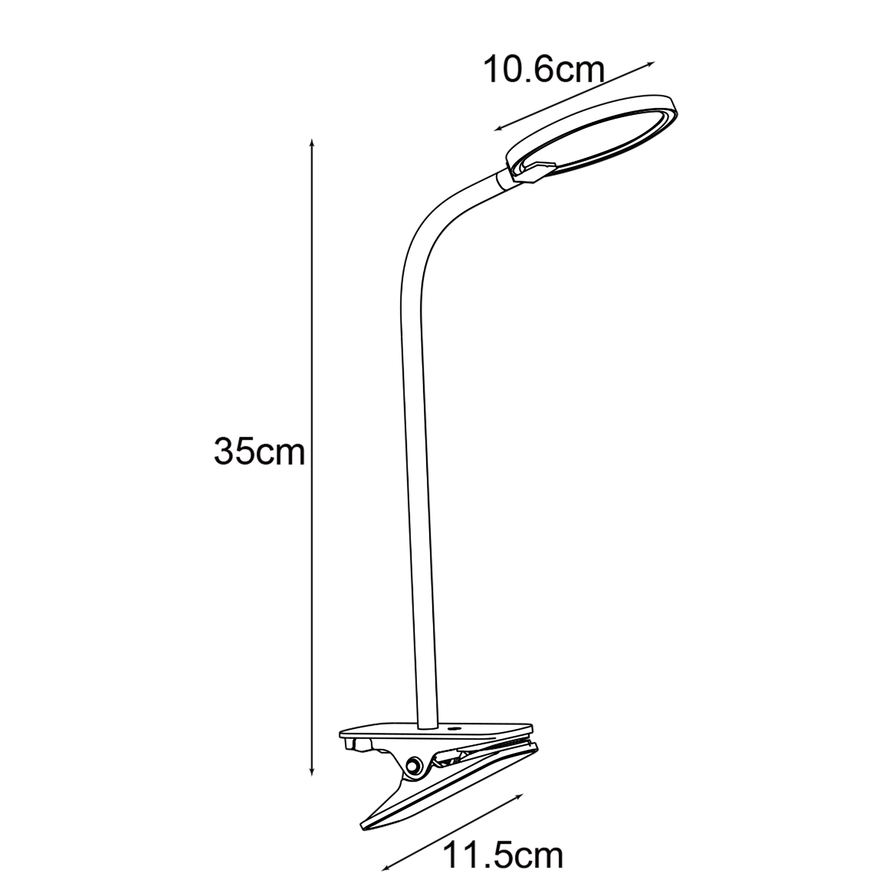 Lampe de bureau Starla, blanc, H.35 cm, INSPIRELED - 7