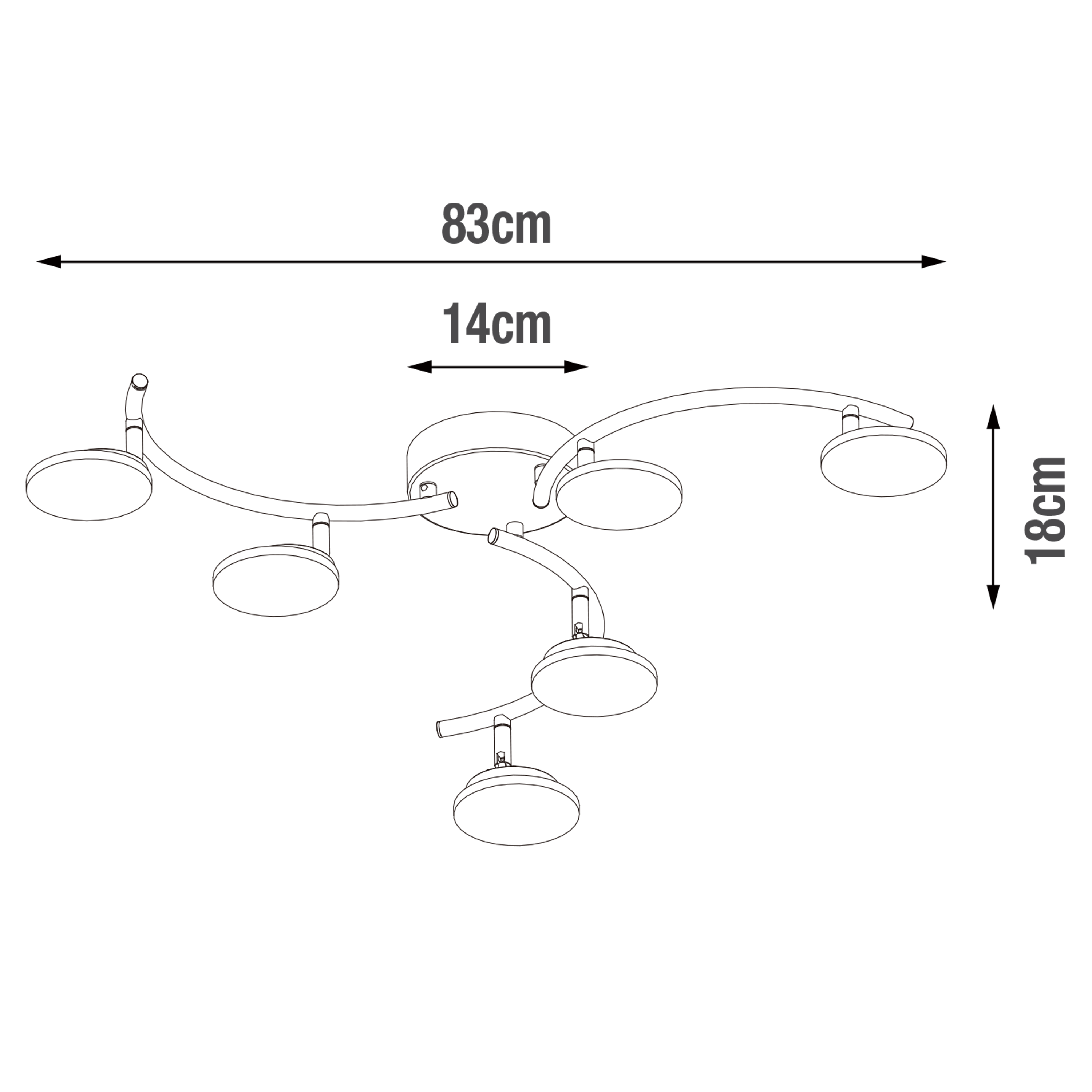 Lampa sufitowa Loob czarna 4020 lm LED Inspire - 4
