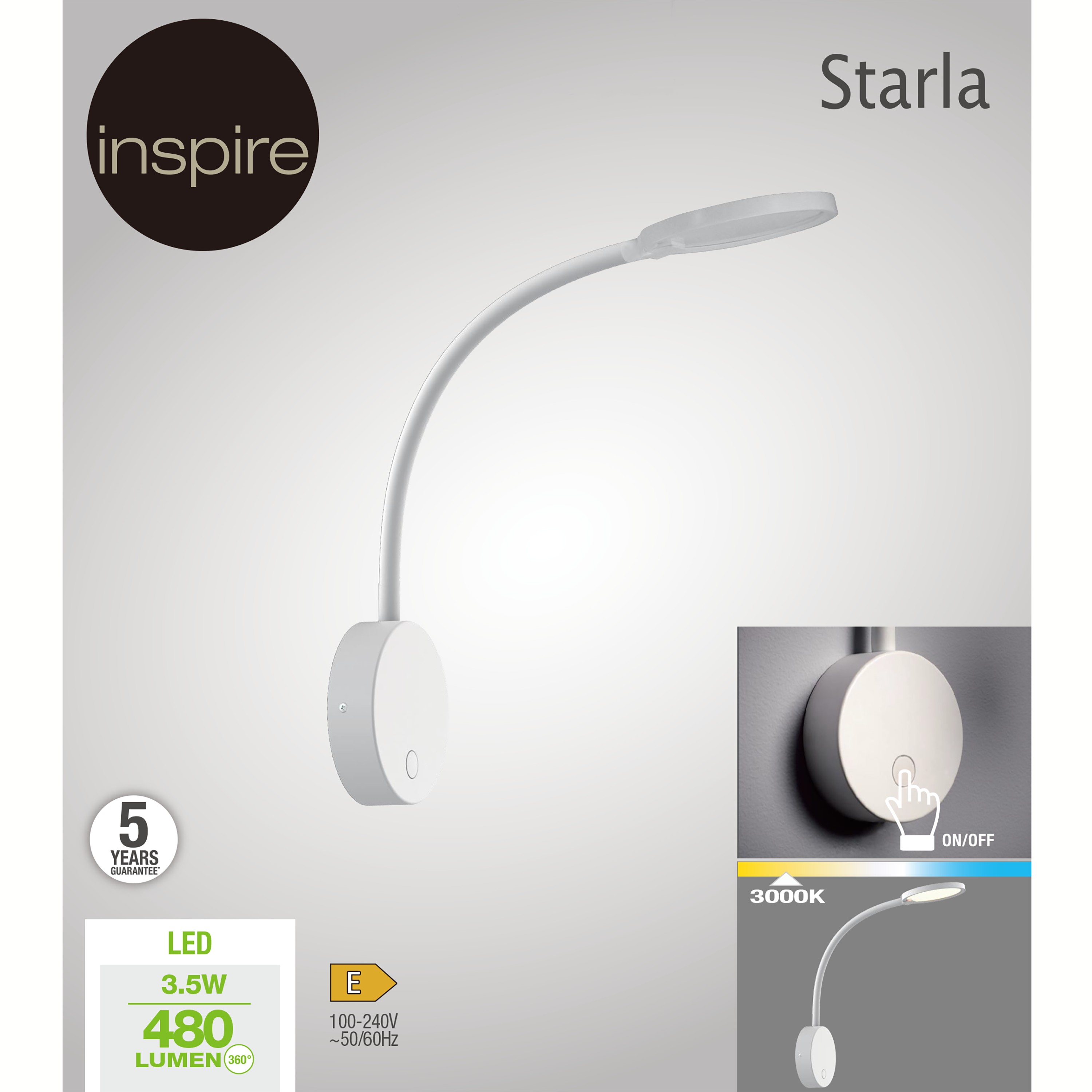 Kinkiet Starla biały LED Inspire - 5