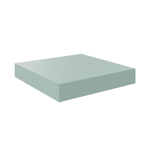 Leroymerlin Mensola a muro Tamburata SPACEO dritto in mdf L 23 x H 3.8 x P 23.5 cm verde cactus