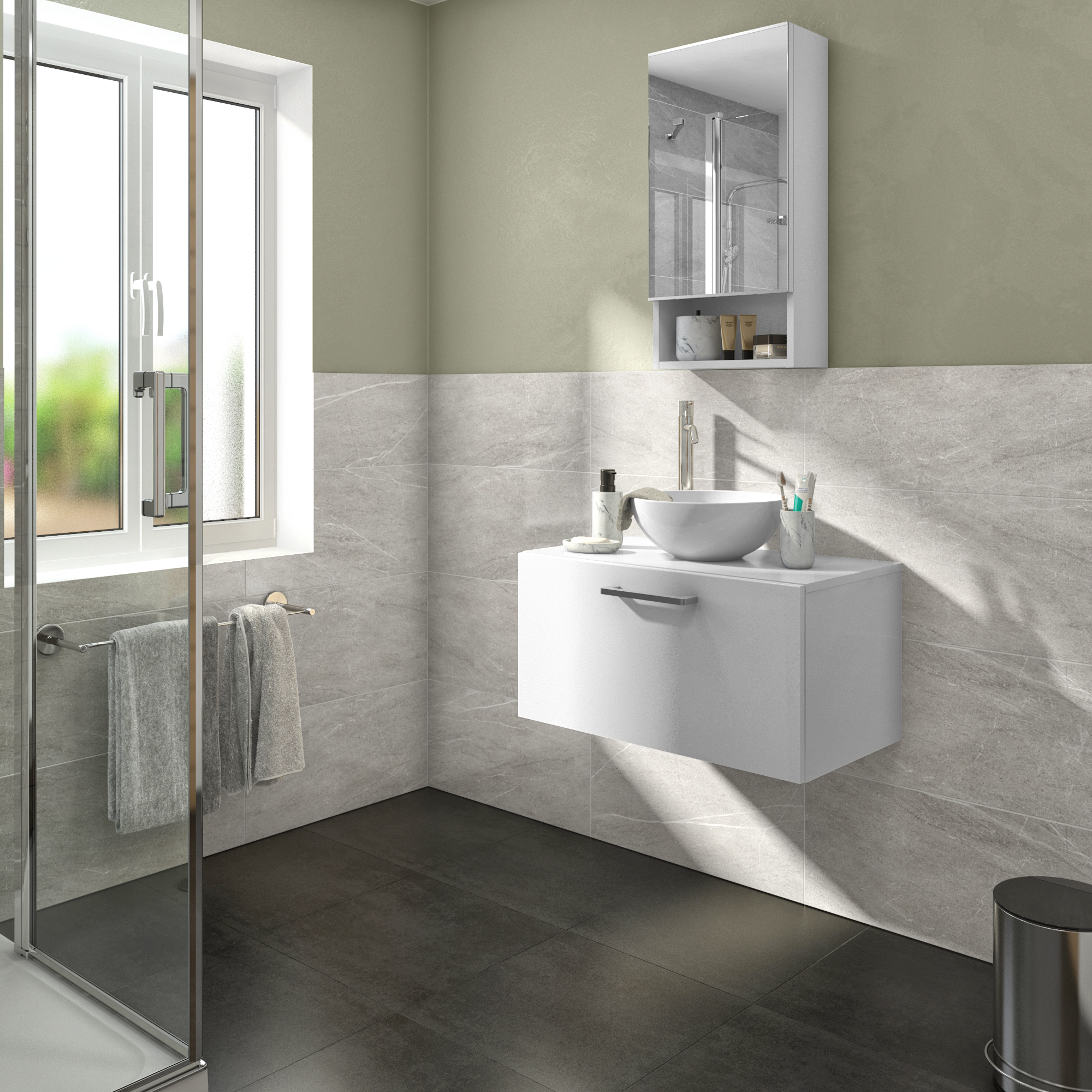 Glazura Silk Grey 29.7x60 Artens - 2