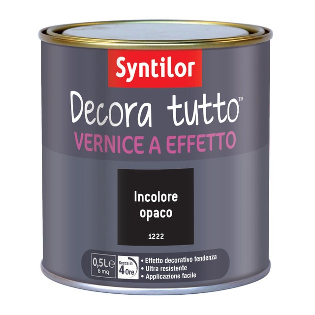 Vernice SYNTILOR Decora tutto 0.5 L incolore opaco