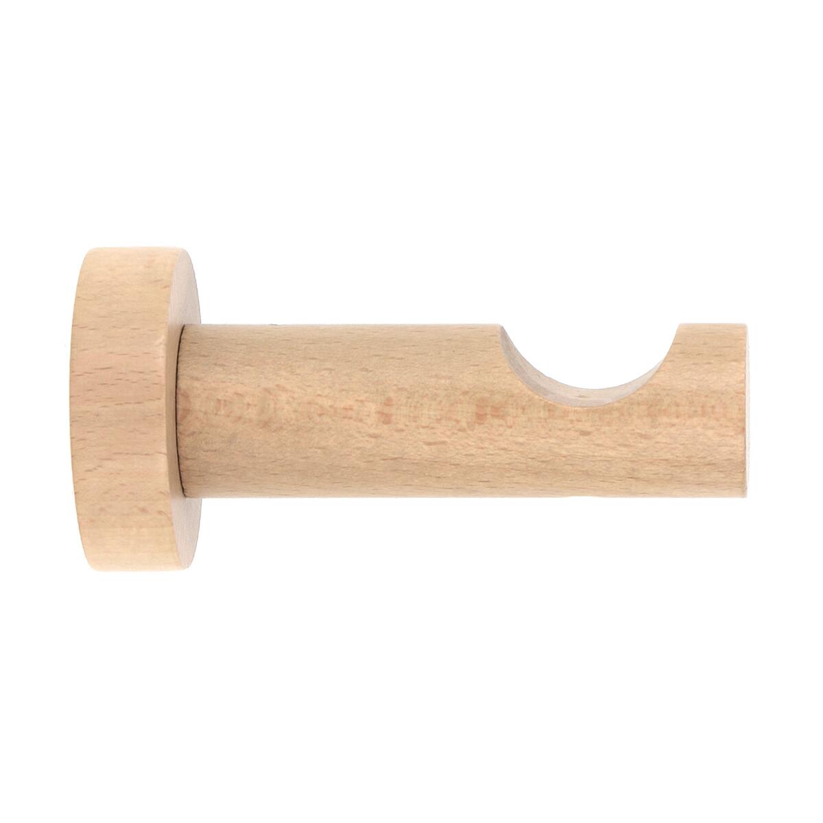 1 Soporte a pared para barra diámetro 28 mm INSPIRE madera roble natural fijo 8 cm - 2