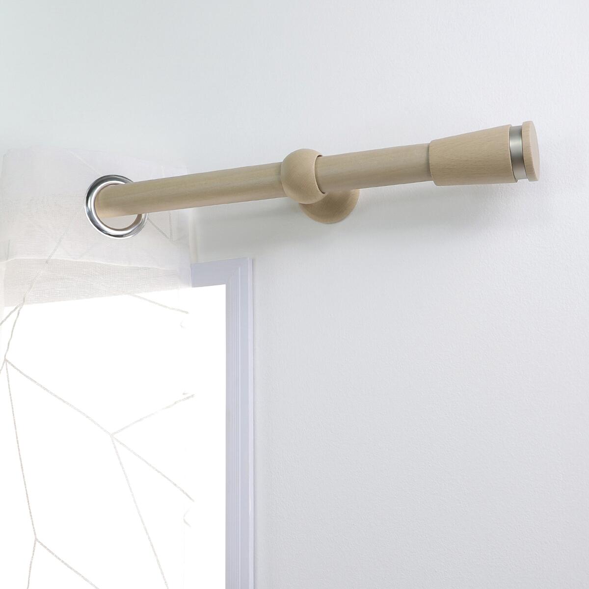 1 Soporte a techo para barra diámetro 28 mm INSPIRE madera roble natural fijo 5 cm - 2