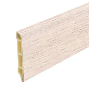 Hobby Legno Battiscopa In Rovere Spazzolato | 82x13x2400 Mm, Verniciato 30 Gloss, Bordo Raggio 6 Mm, Made In Italy