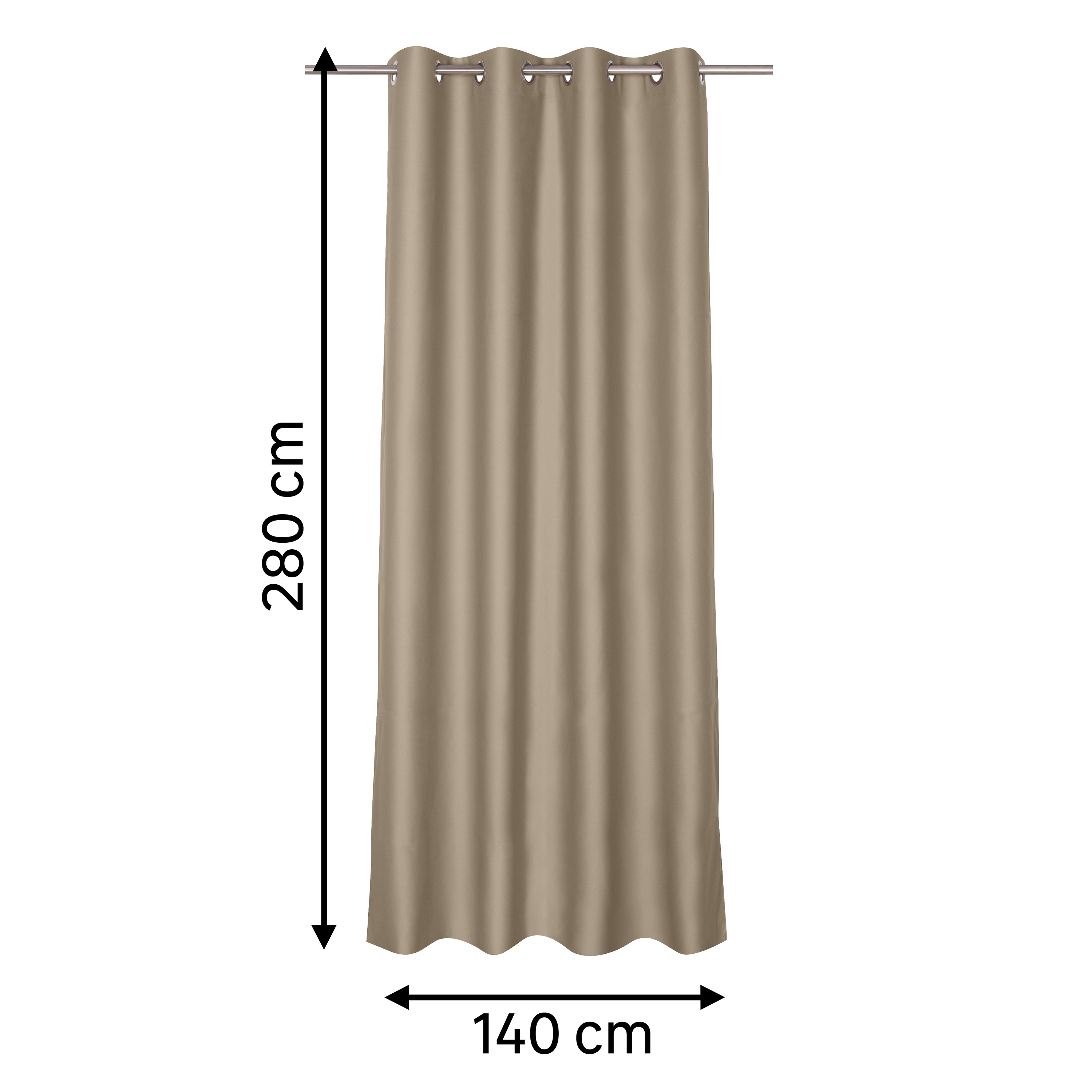 Rideau occultant, Alycia, taupe H.280 x l.140 cm INSPIRE - 4