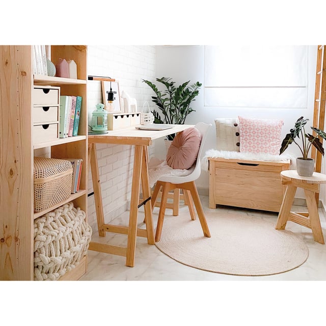 Scrivania Classic abete  L 120 x H 77 x P 60 cm beige