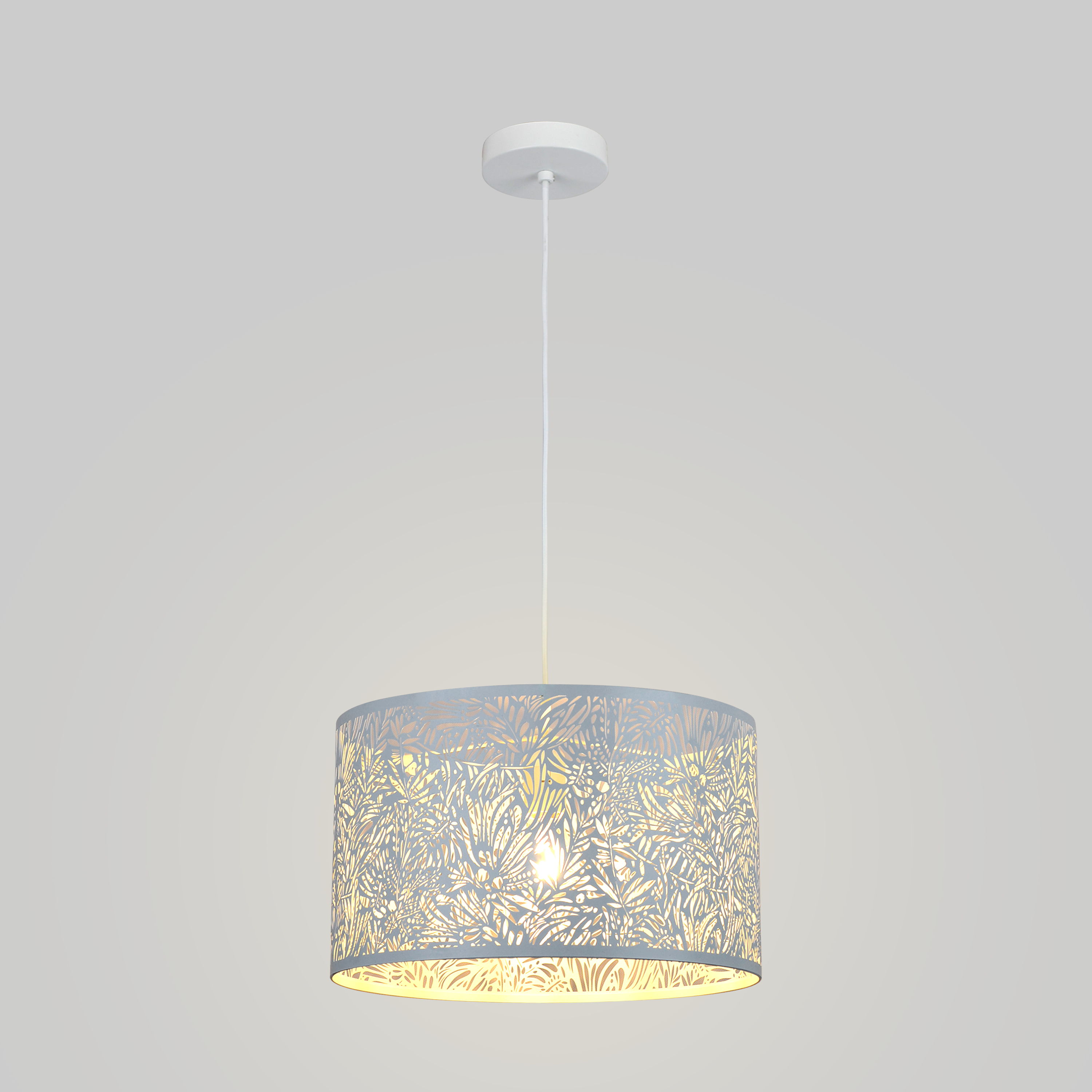 Lámpara de techo colgante de acero blanca 1 luz E27 Frella INSPIRE 38 cm - 4