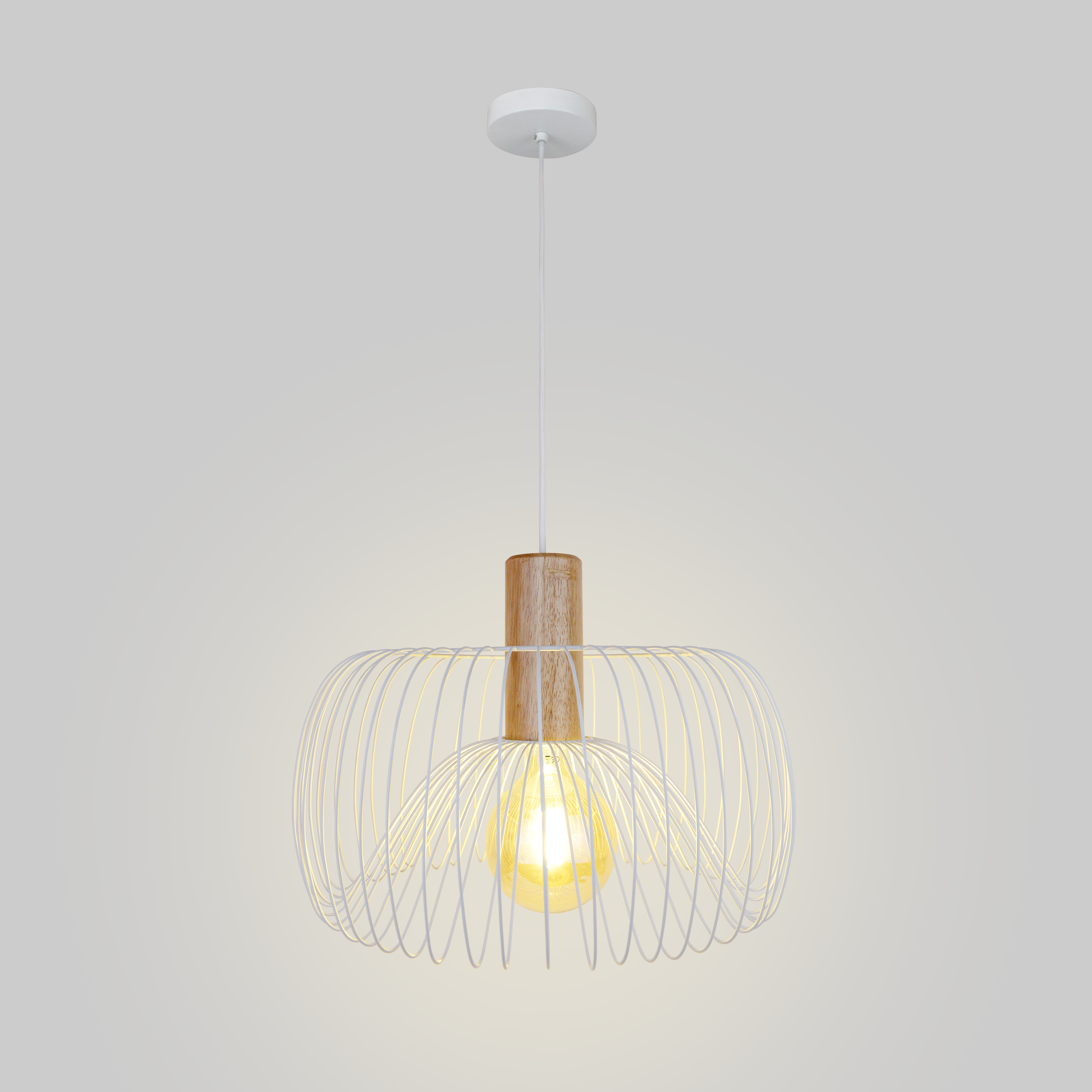 Lampa wisząca Anemone biała E27 Inspire - 17