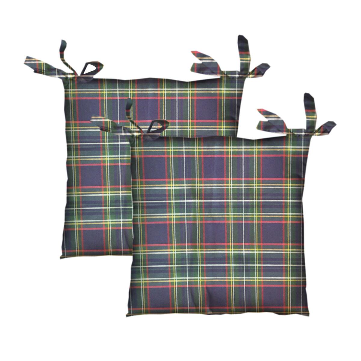 Set Di 2 Cuscini Per Sedia Traumnacht - Cotone Con Fasce Velcro, Imbottitura In Schiuma, 40x42x5 Cm