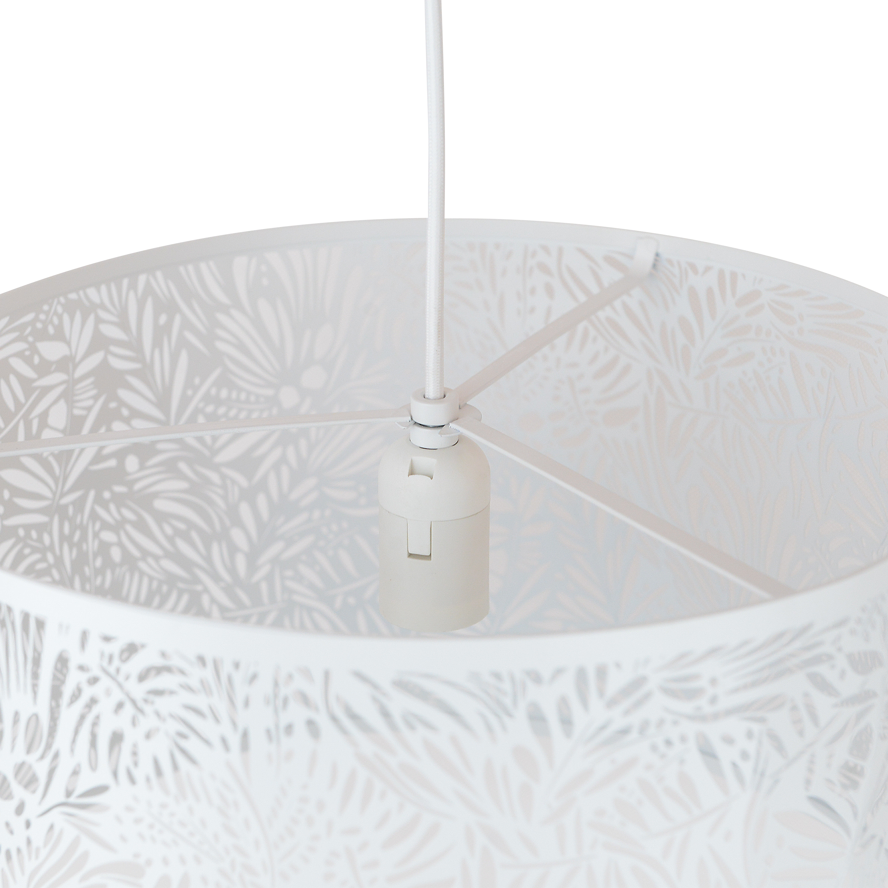 Lámpara de techo colgante de acero blanca 1 luz E27 Frella INSPIRE 38 cm - 9