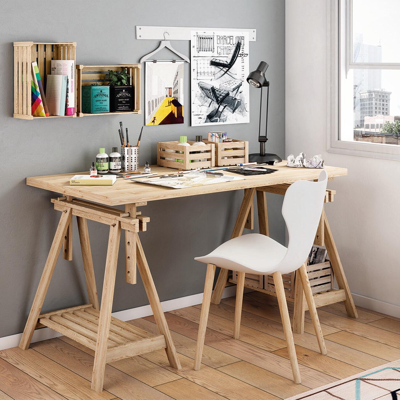 Cavalletto pino Archi Tec L 70 x P 45 x H 70 cm legno naturale - 7