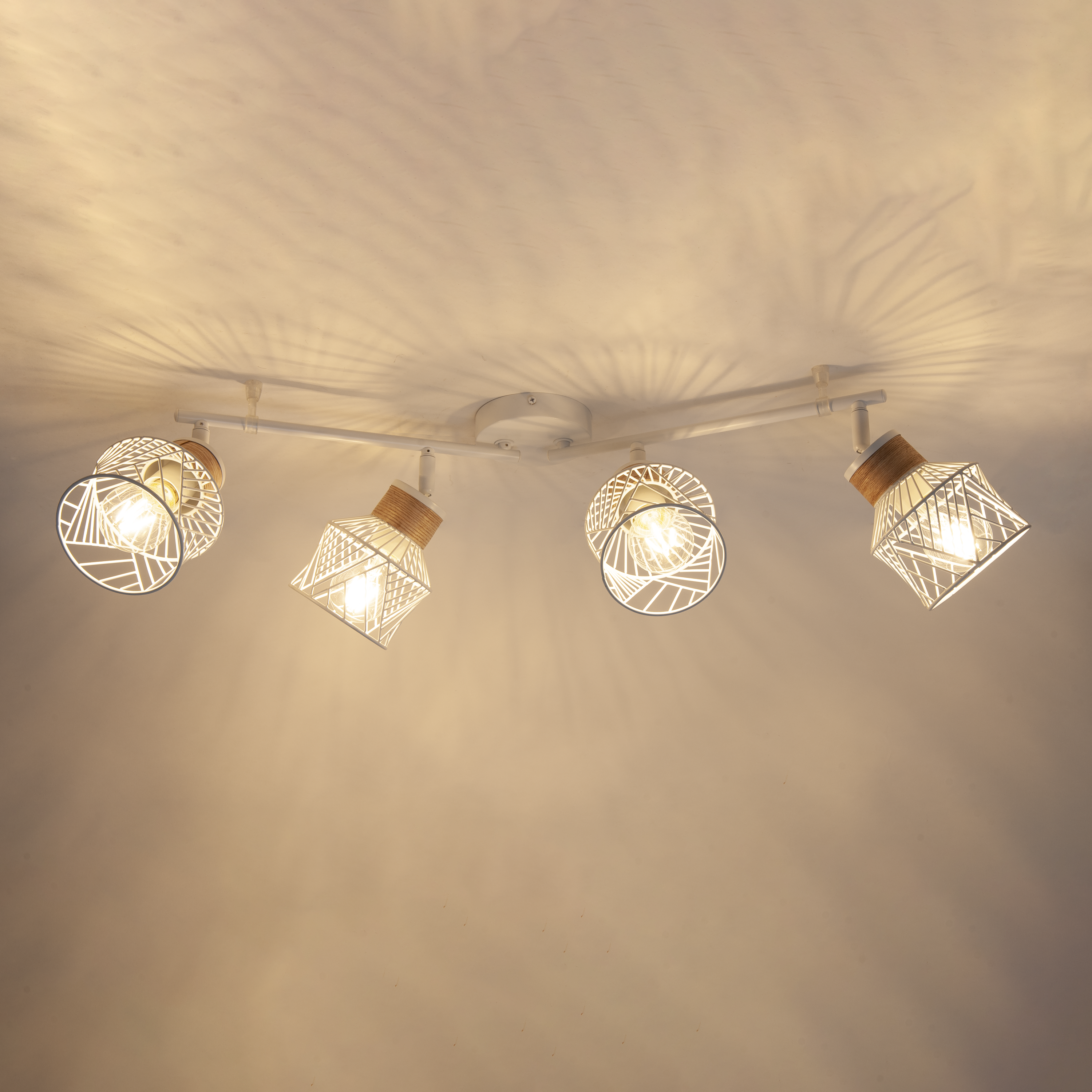 Listwa reflektorowa Kanel biała z drewnem E27 Inspire - 11